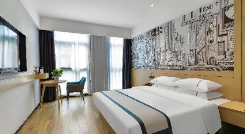 Bed in City Comfort Inn Yichang Sanxia Airport