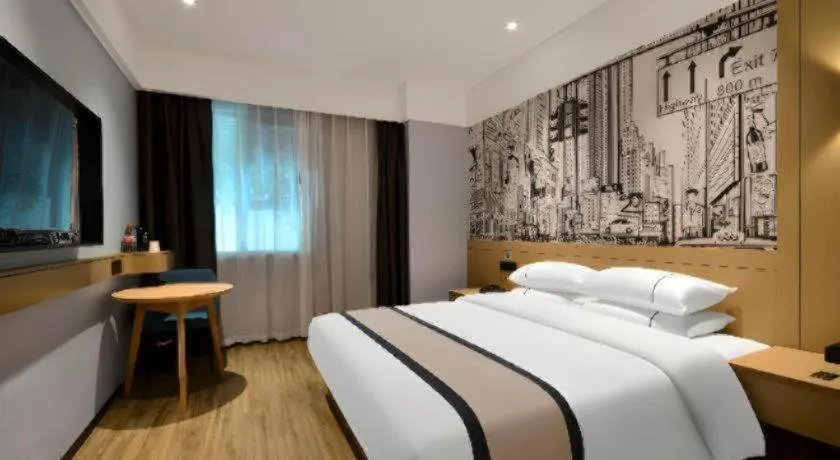 Bed in City Comfort Inn Yichang Sanxia Airport