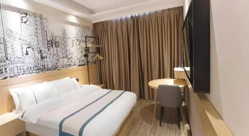 Bed in City Comfort Inn Jiujiang Gongqing Science and Technology College High-speed Railway Station