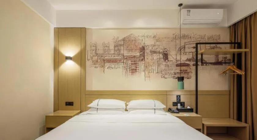 Bed in City Comfort Inn Jiujiang Gongqing Science and Technology College High-speed Railway Station