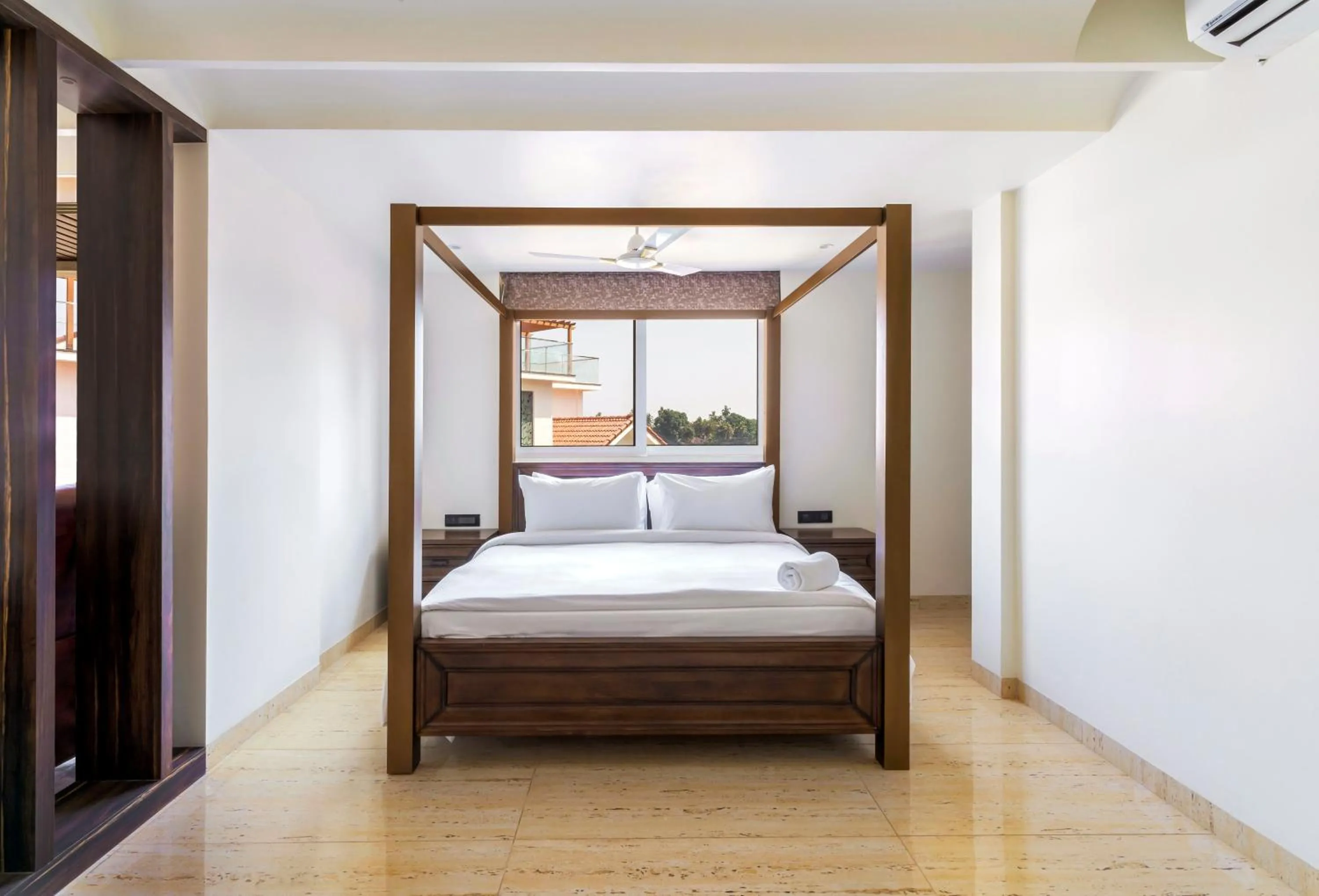 Bedroom, Bed in The Tanisi Resorts & Pool Villas, Candolim