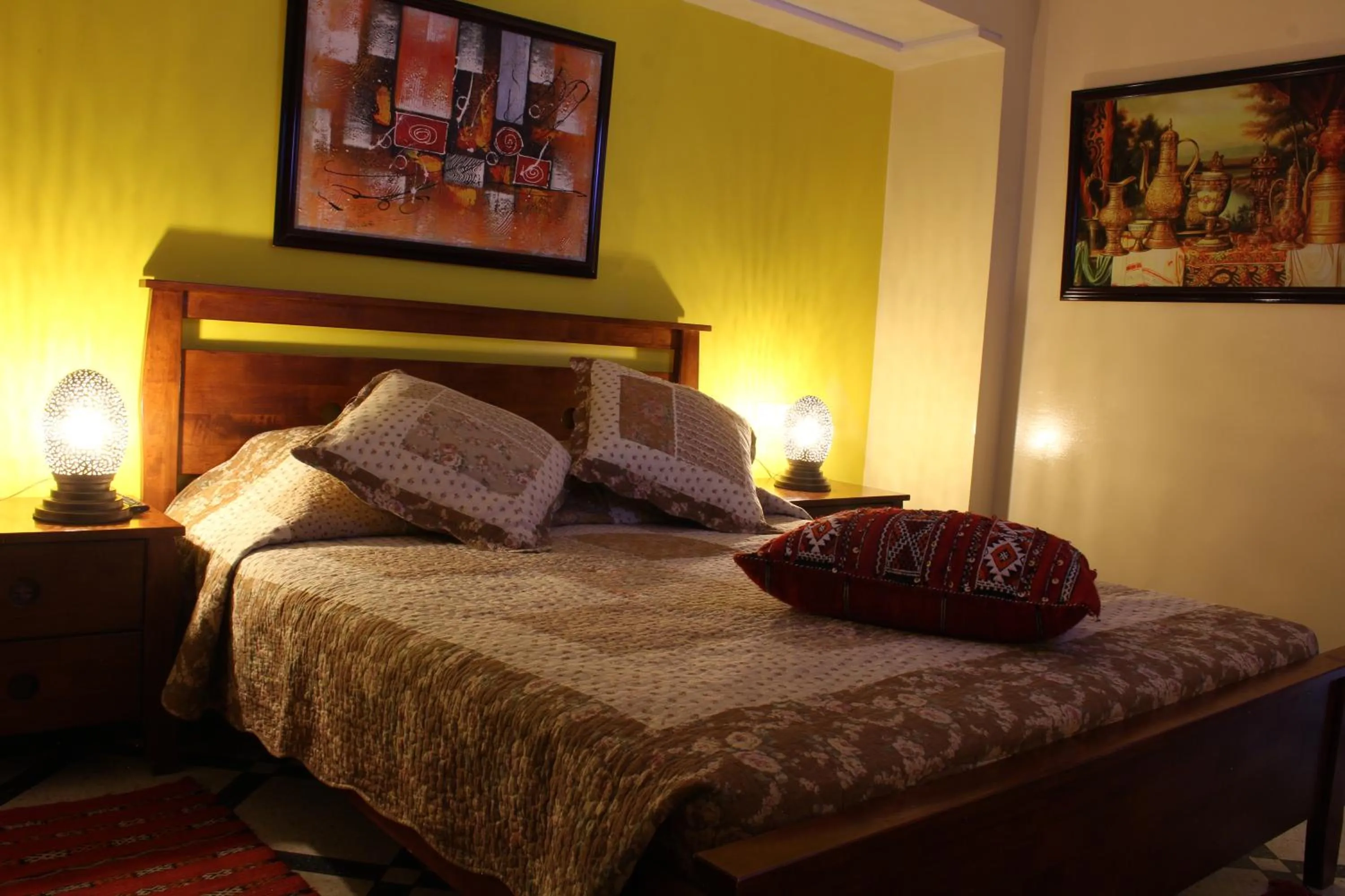 Bedroom, Bed in Riad Mimosa