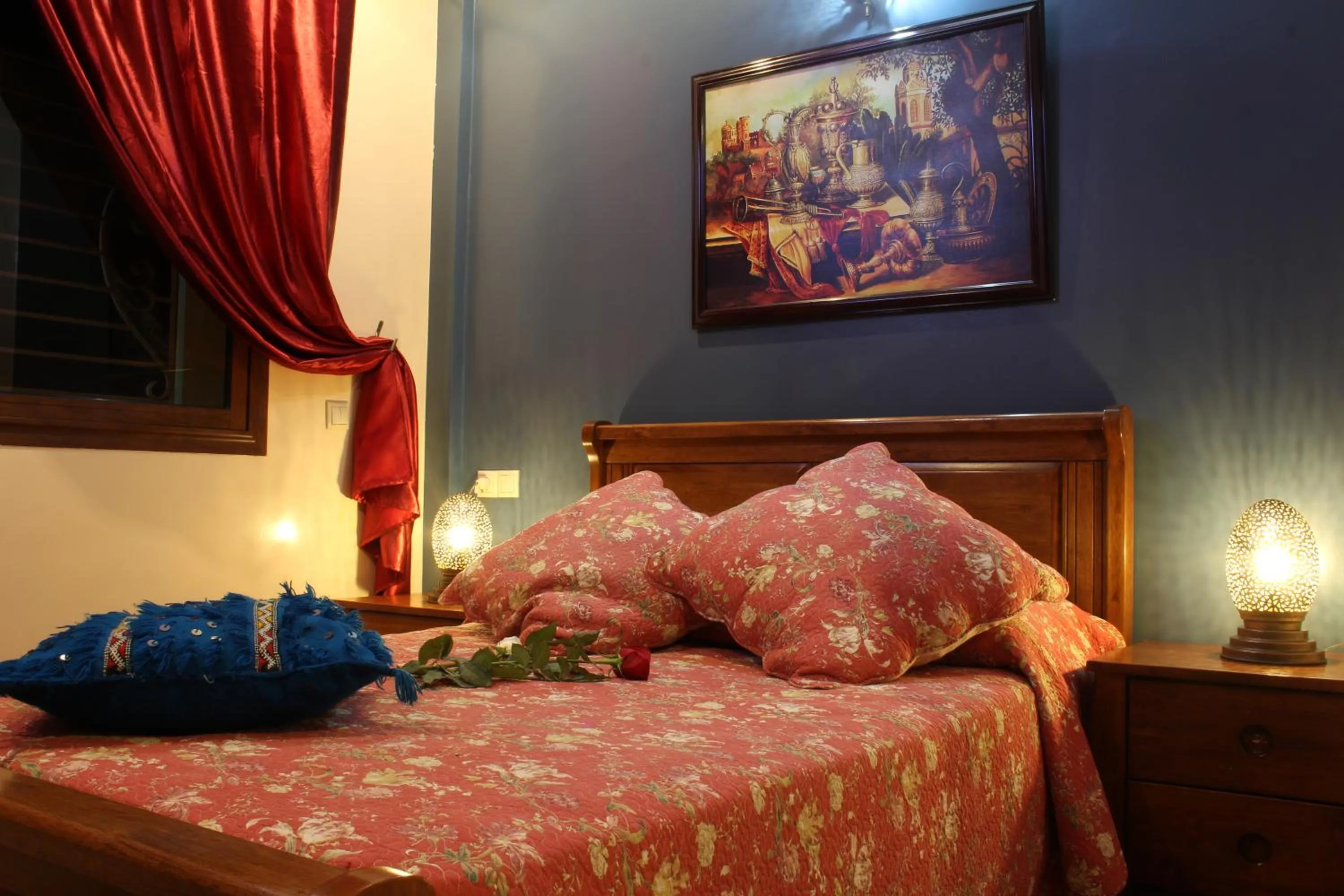 Bedroom, Bed in Riad Mimosa