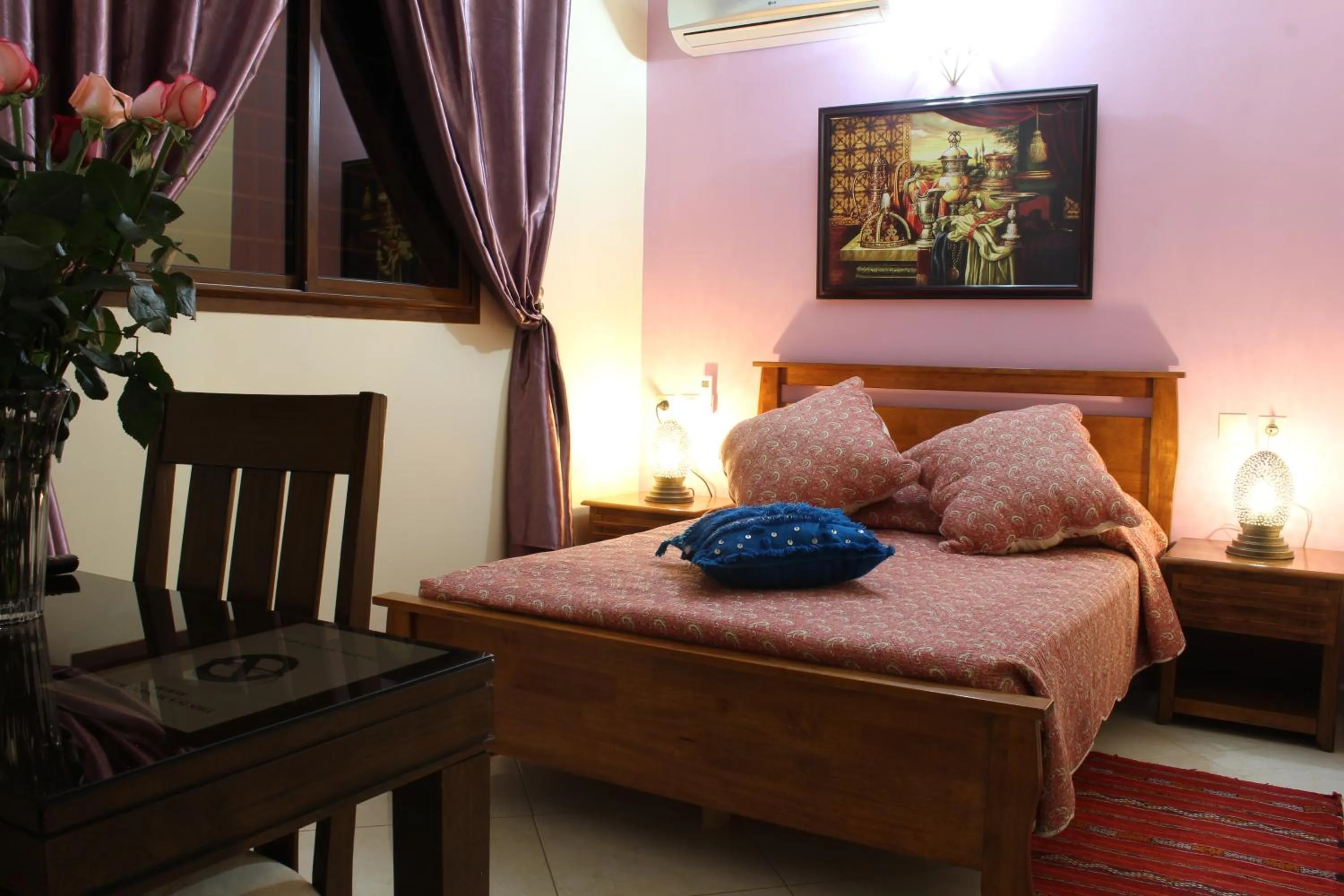 Bedroom, Bed in Riad Mimosa