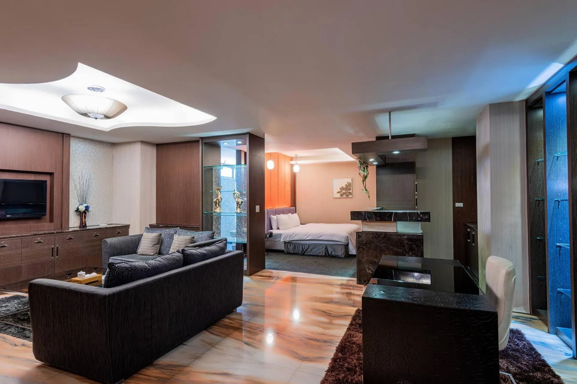 Living room, Bed in Shianghu Boutique Hotel