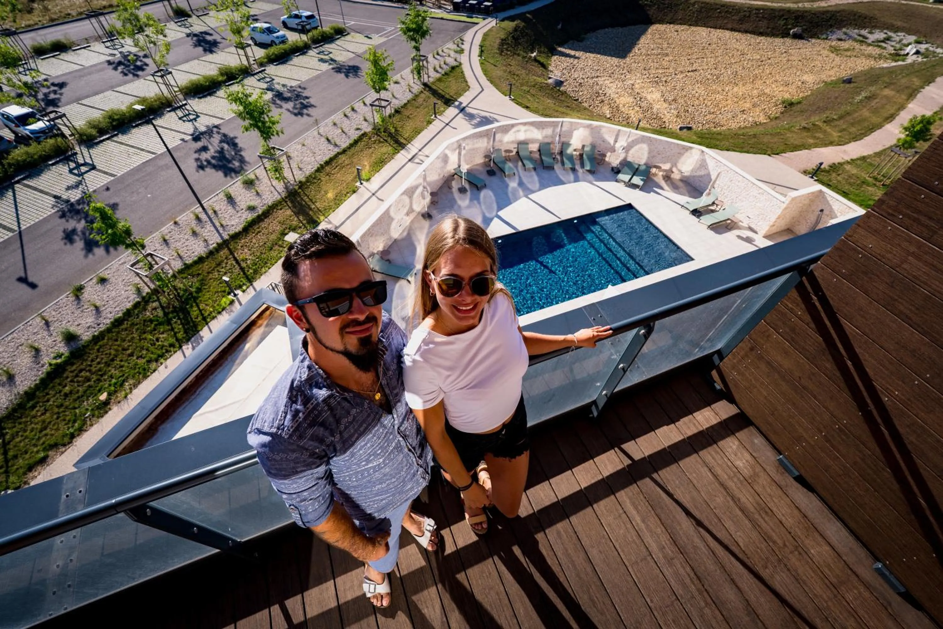 Pool view in Bô Hôtels Ambronay