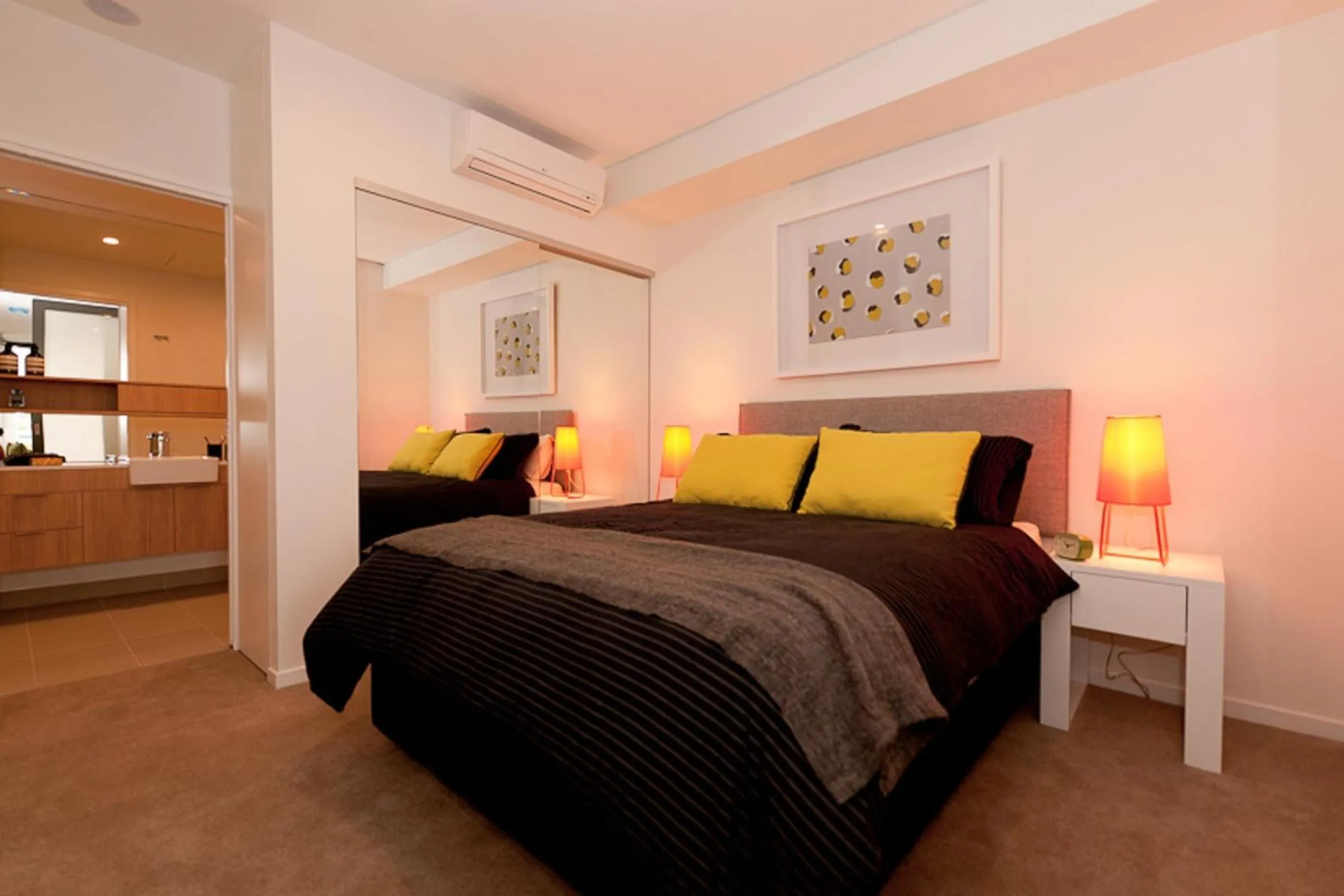 Bedroom, Bed in Vine Apartments South Brisbane