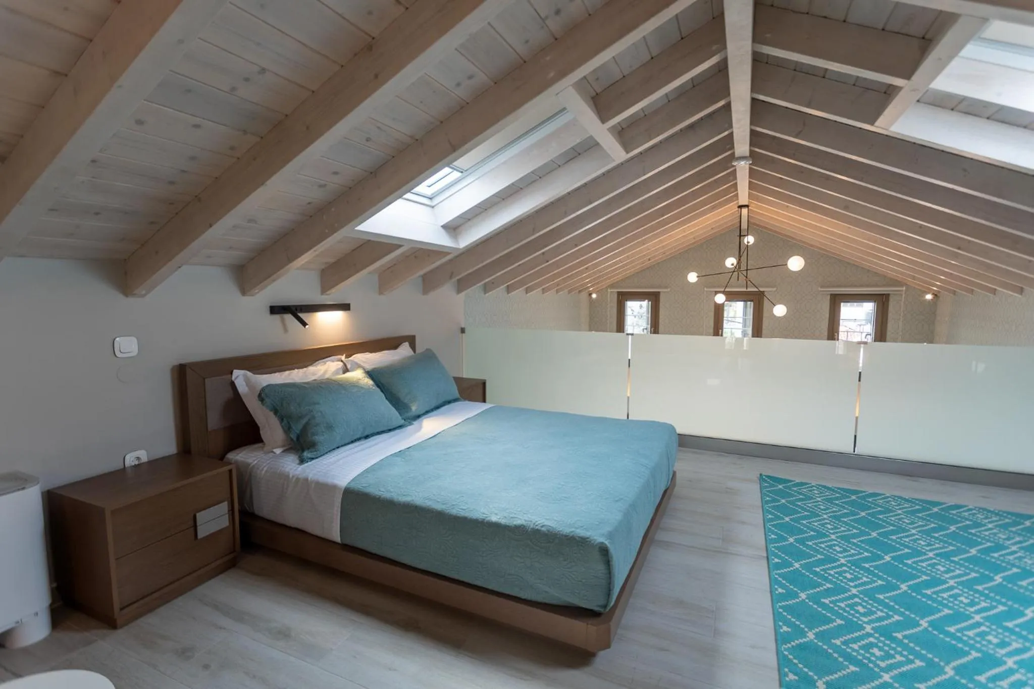 Bed in Akti Vigla Apartments