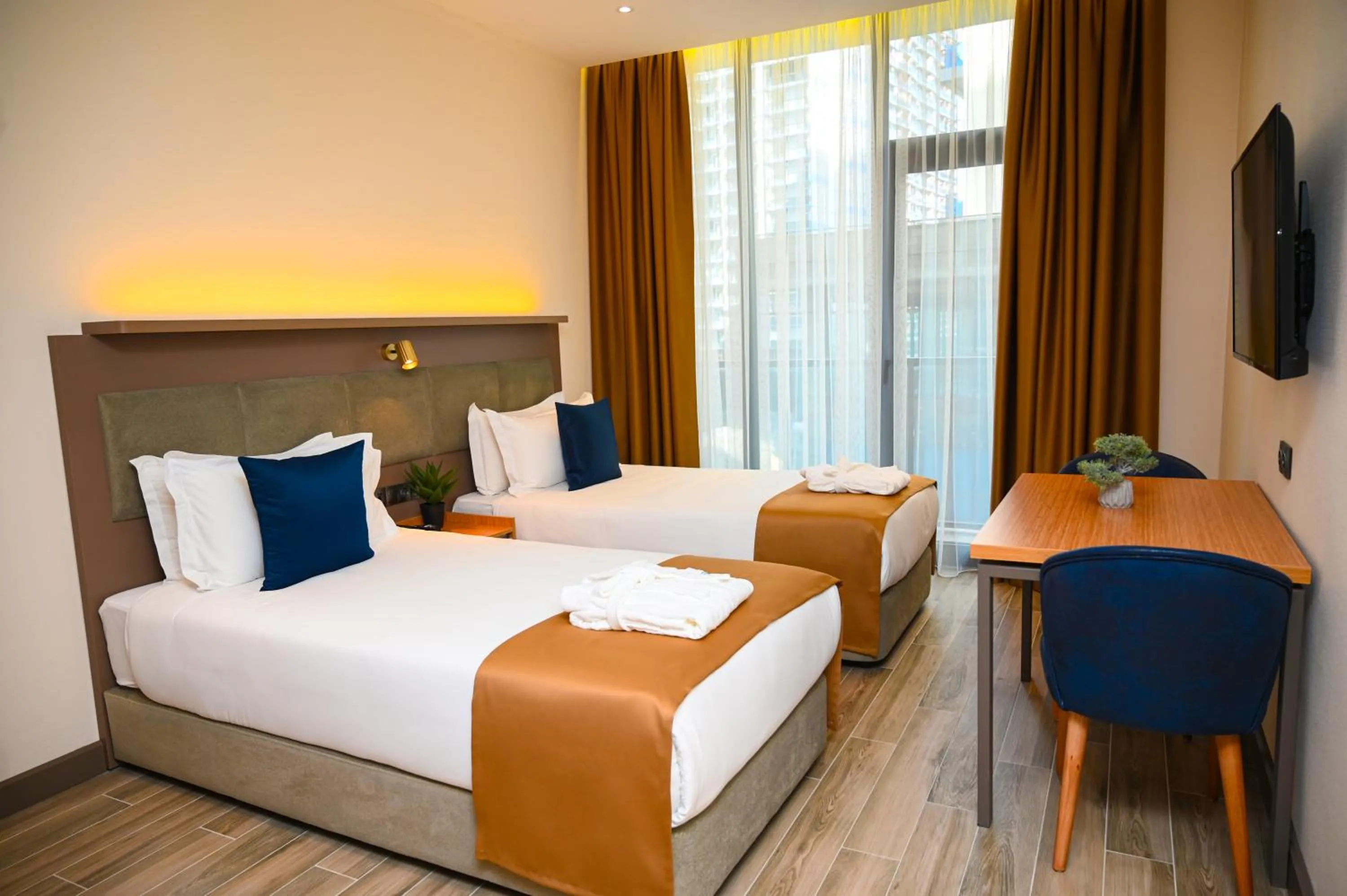 Bedroom, Bed in New Wave Apart-Hotel