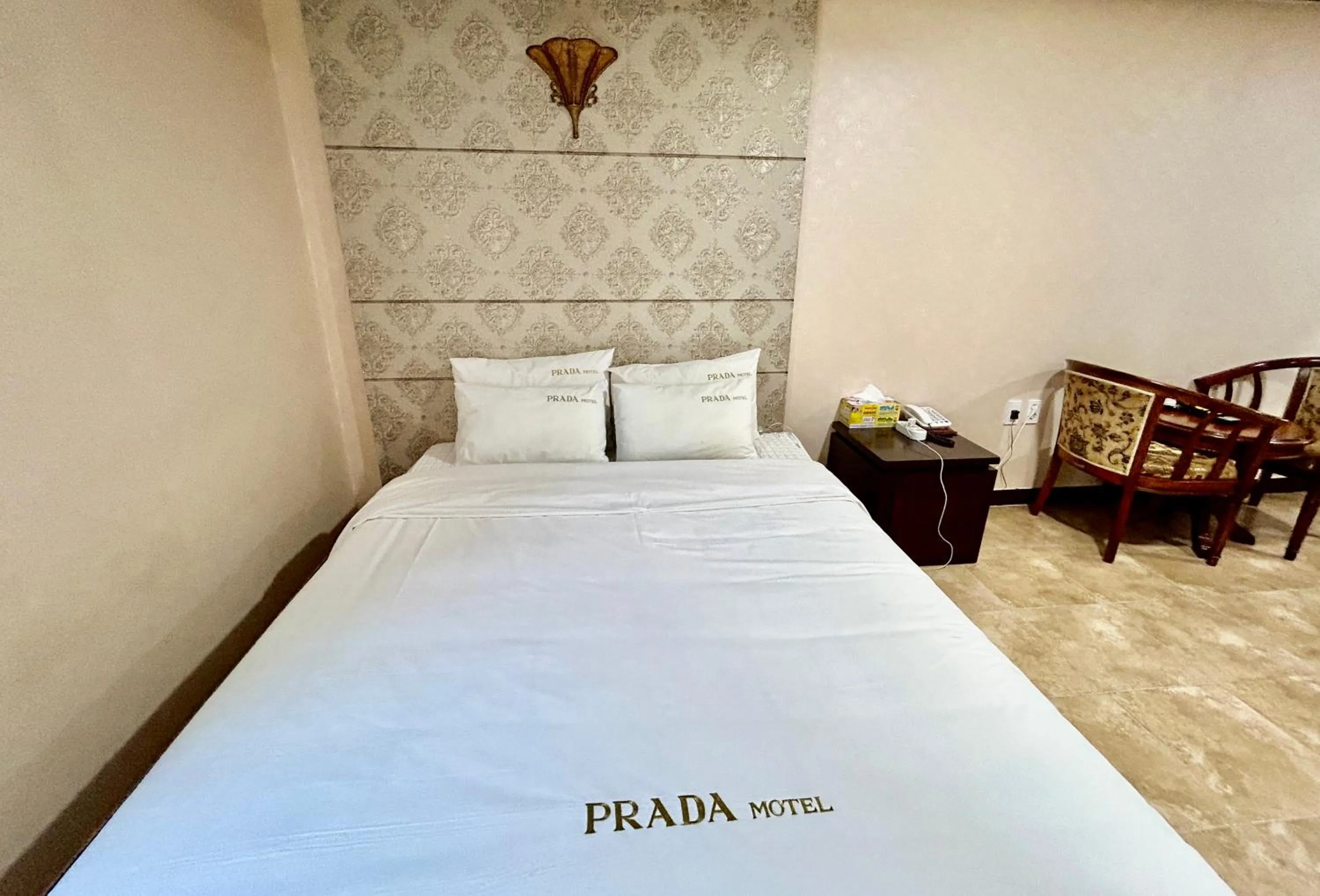 Bed in Prada motel