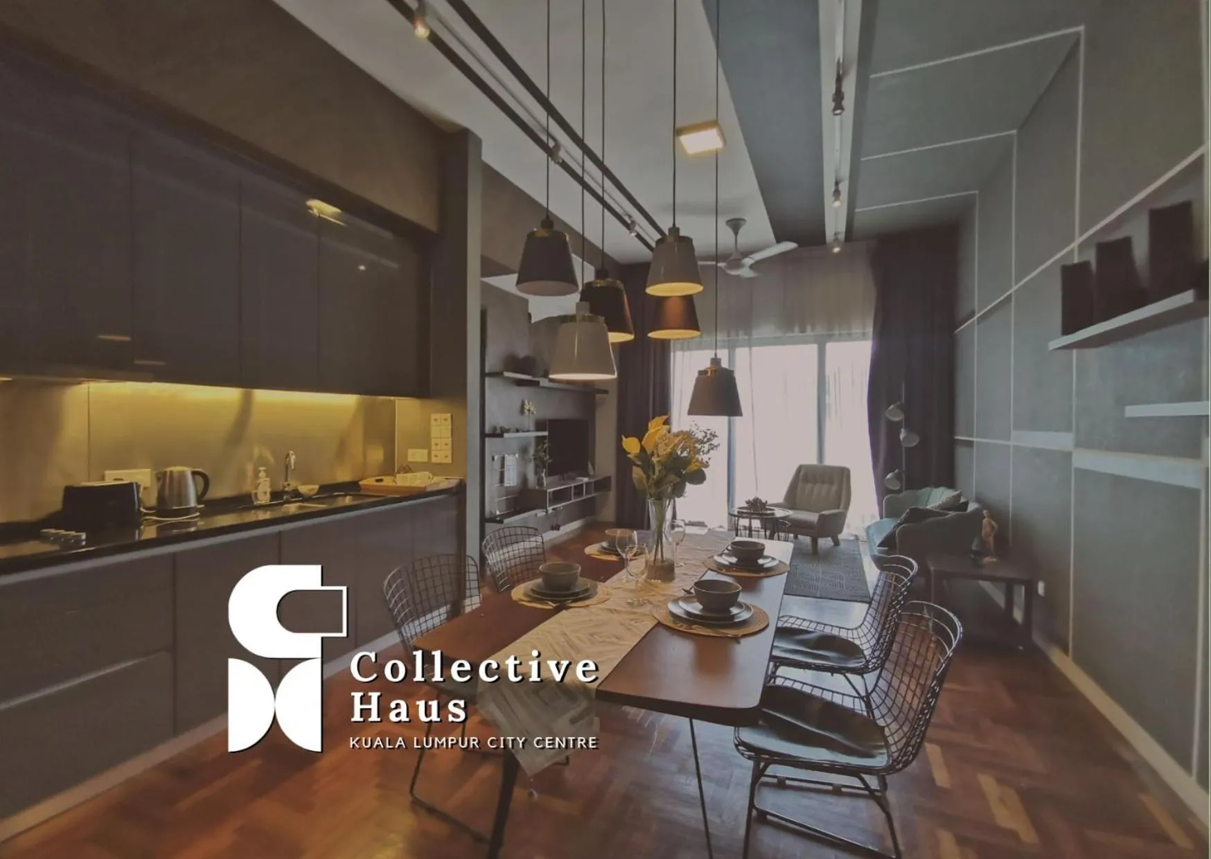 Kitchen or kitchenette in The Mews KLCC Kuala Lumpur by Collective Haus