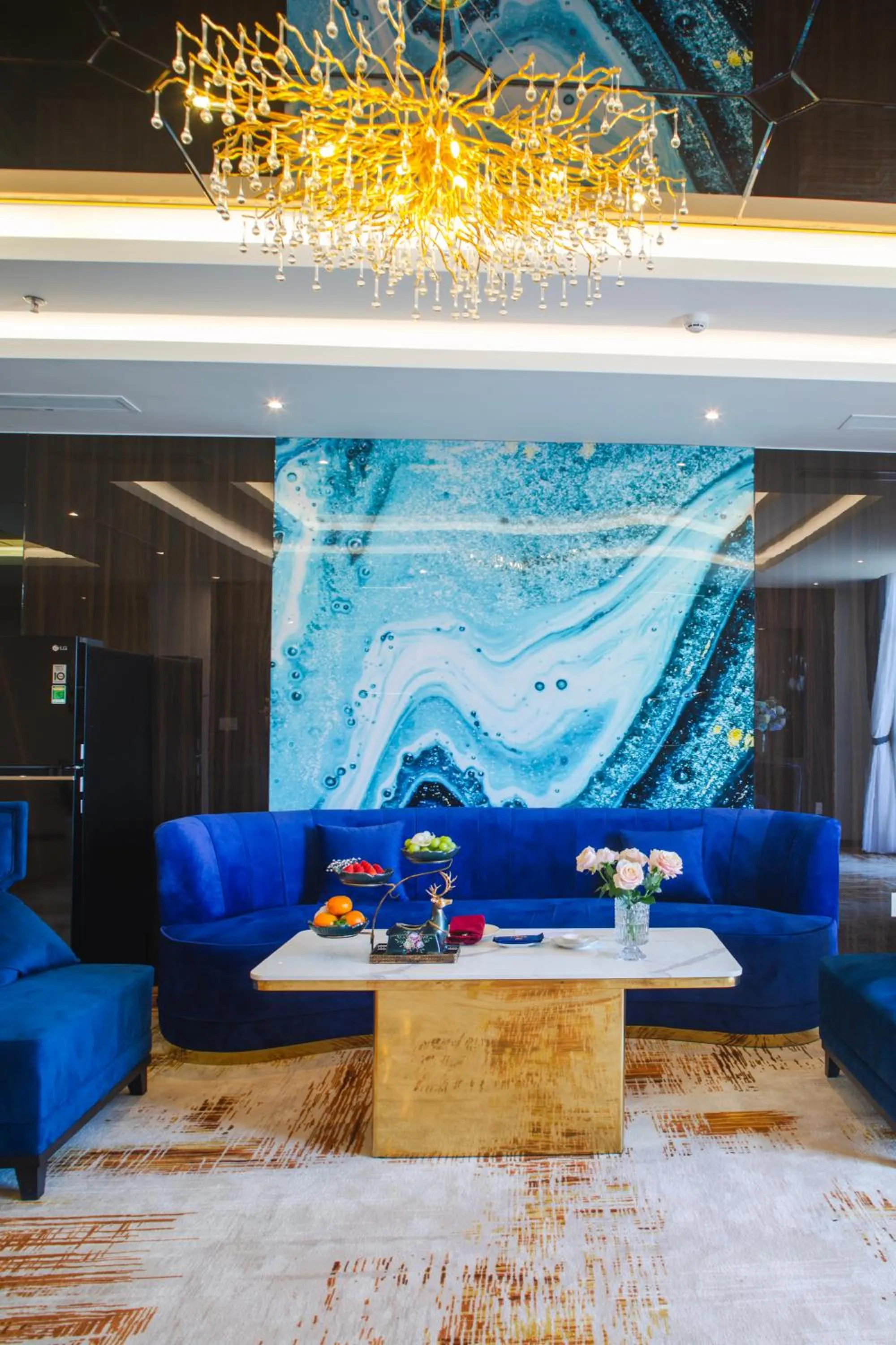 Living room in SANDALS AQUILA HOTEL