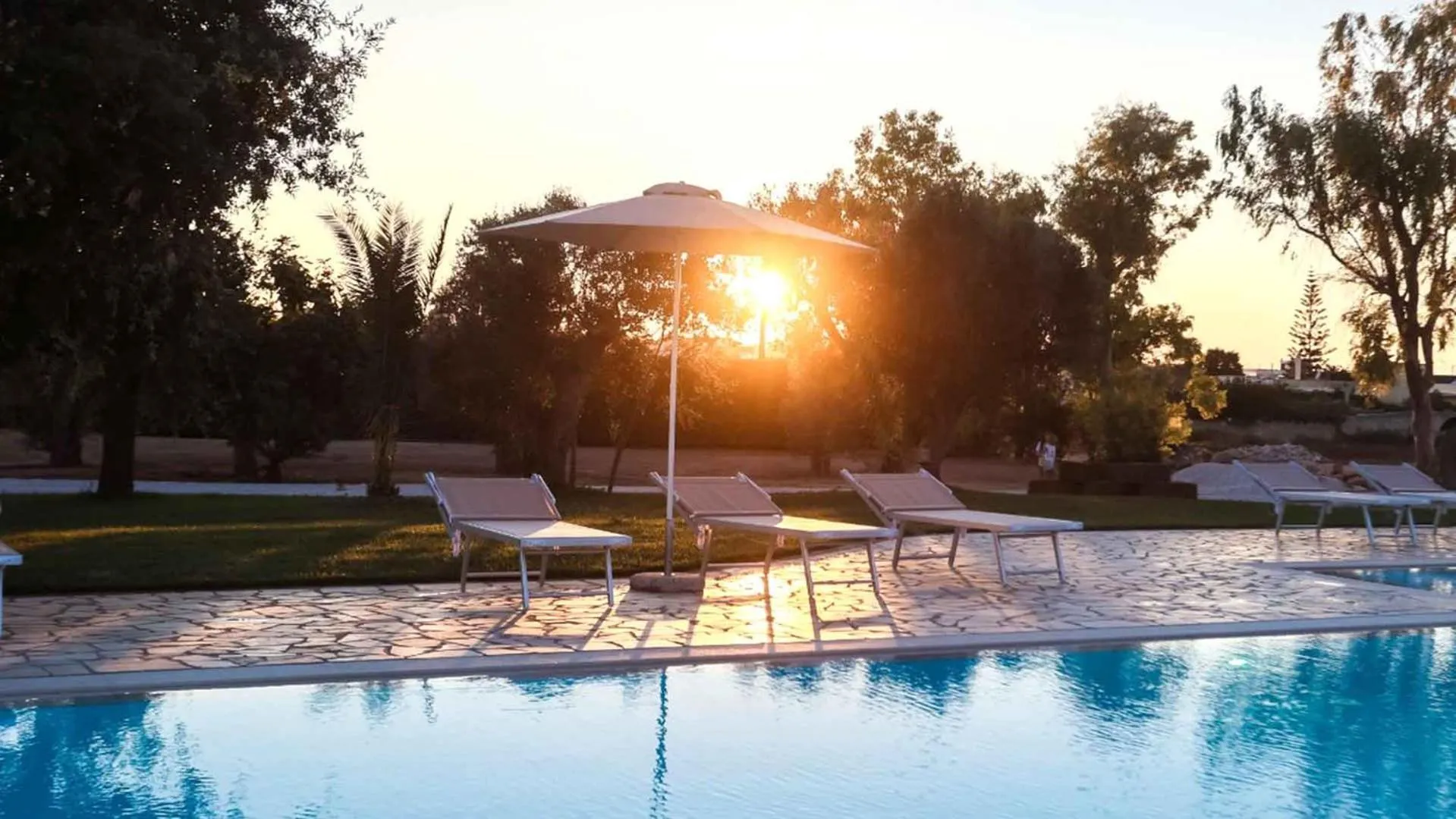 Pool view in Tenuta Cursano