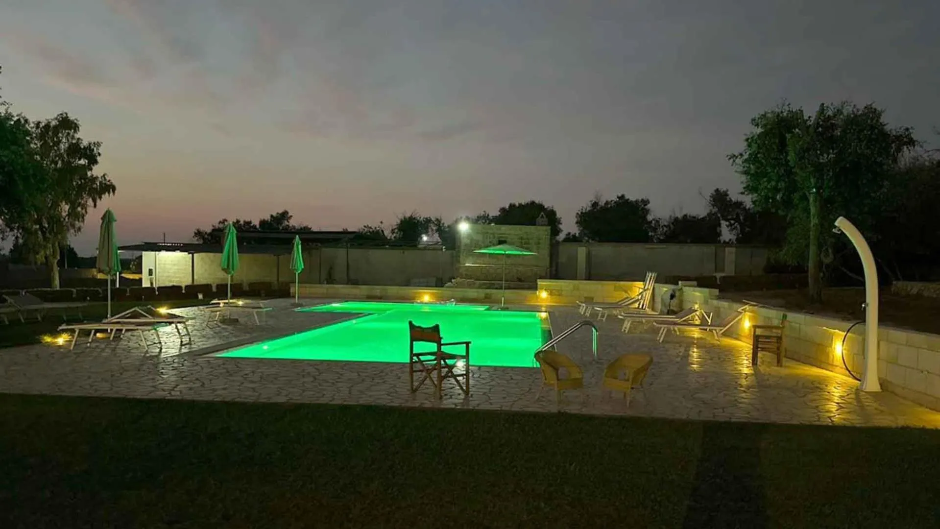 Pool view in Tenuta Cursano