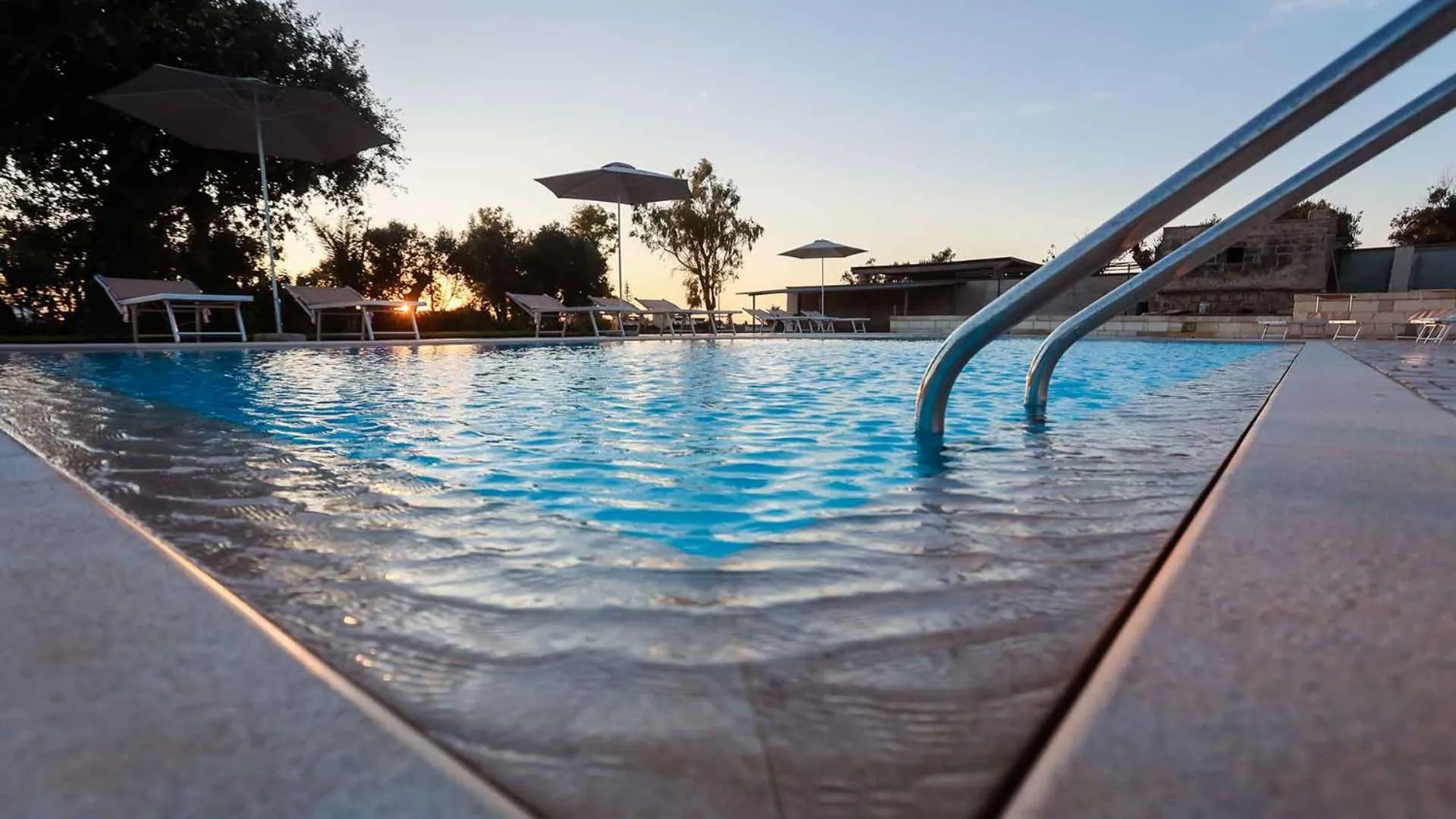 Pool view in Tenuta Cursano