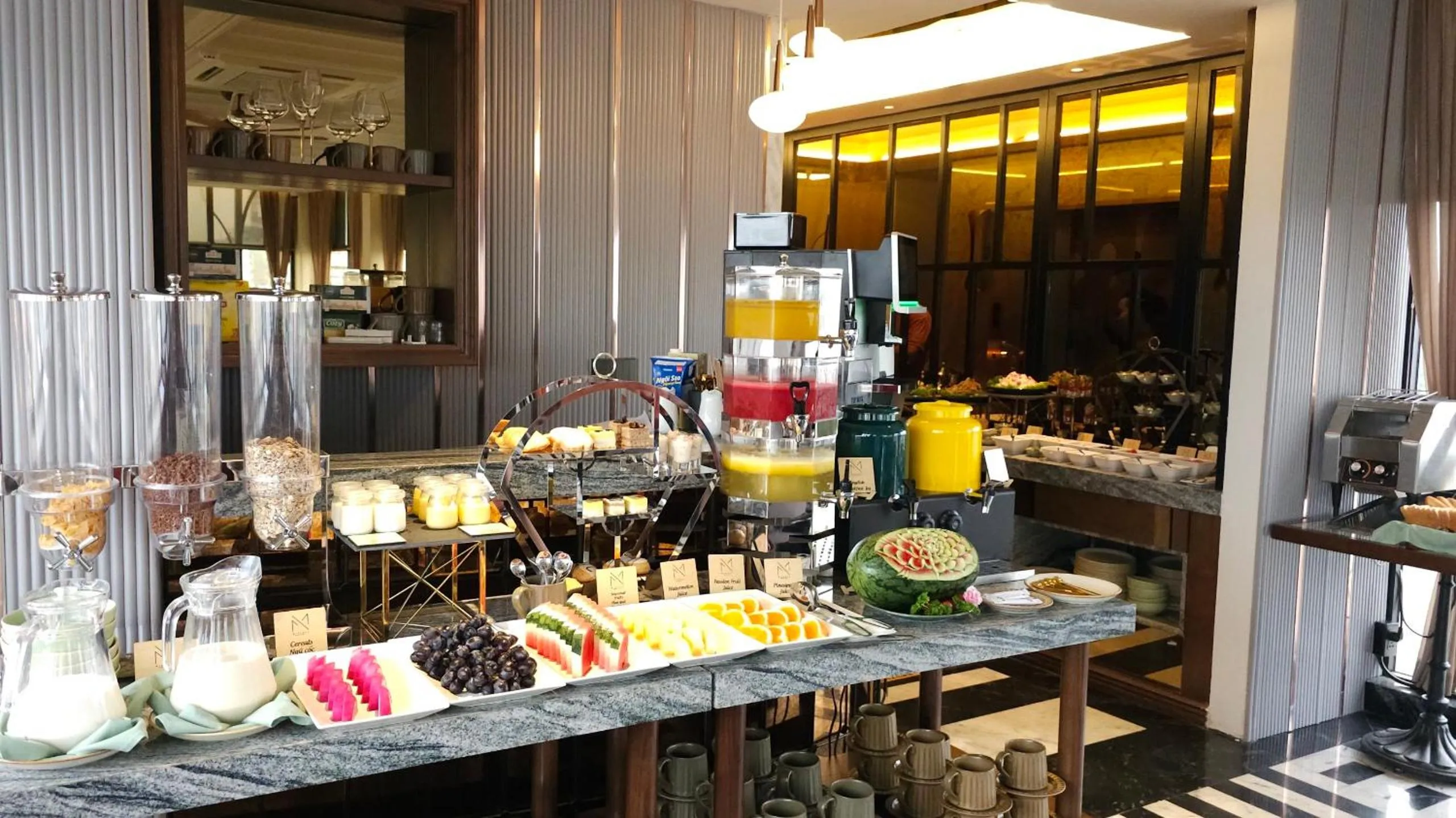Buffet breakfast in Minerva Premium Hotel