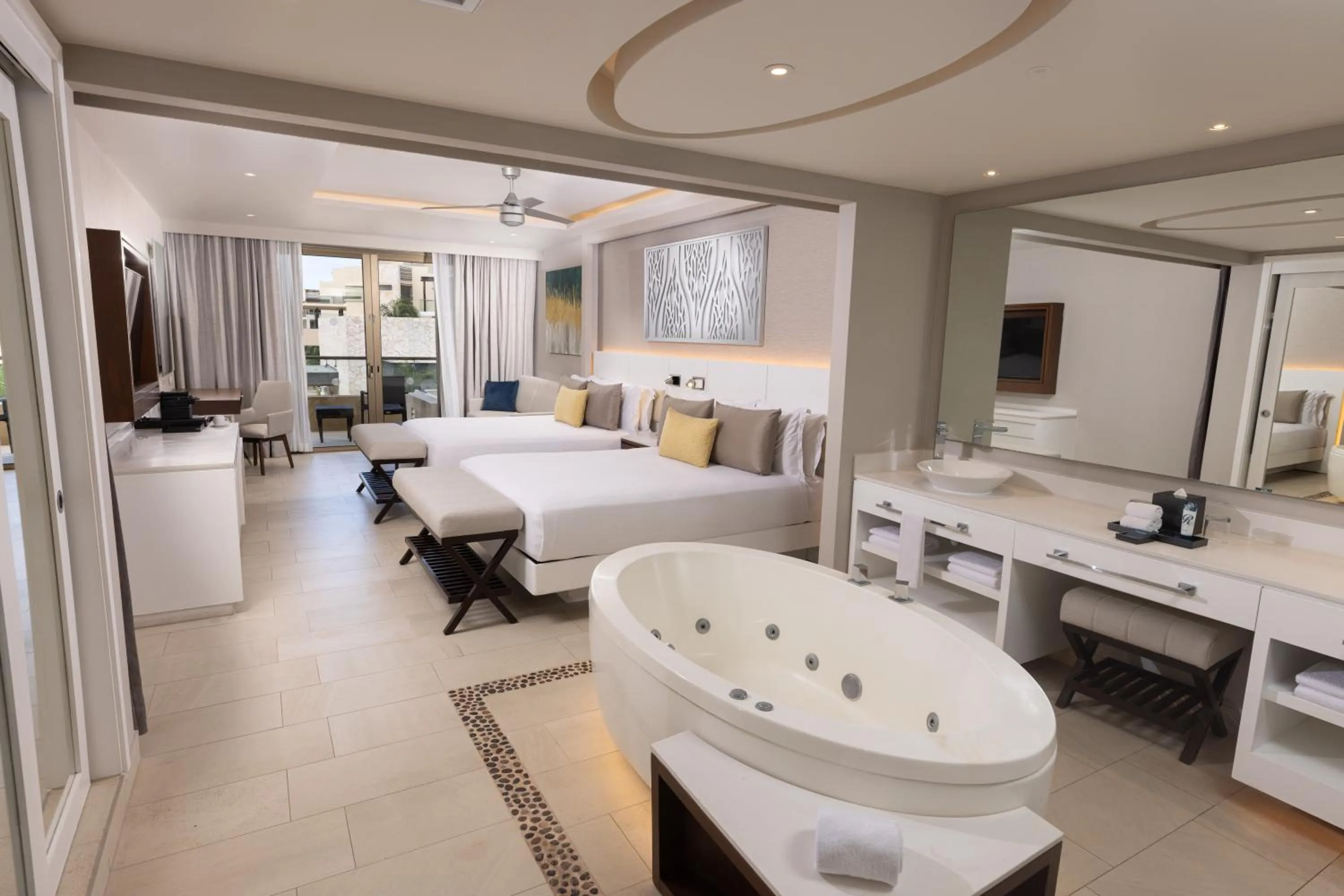 Bath, Bed in Royalton Riviera Cancun, An Autograph Collection All-Inclusive Resort & Casino