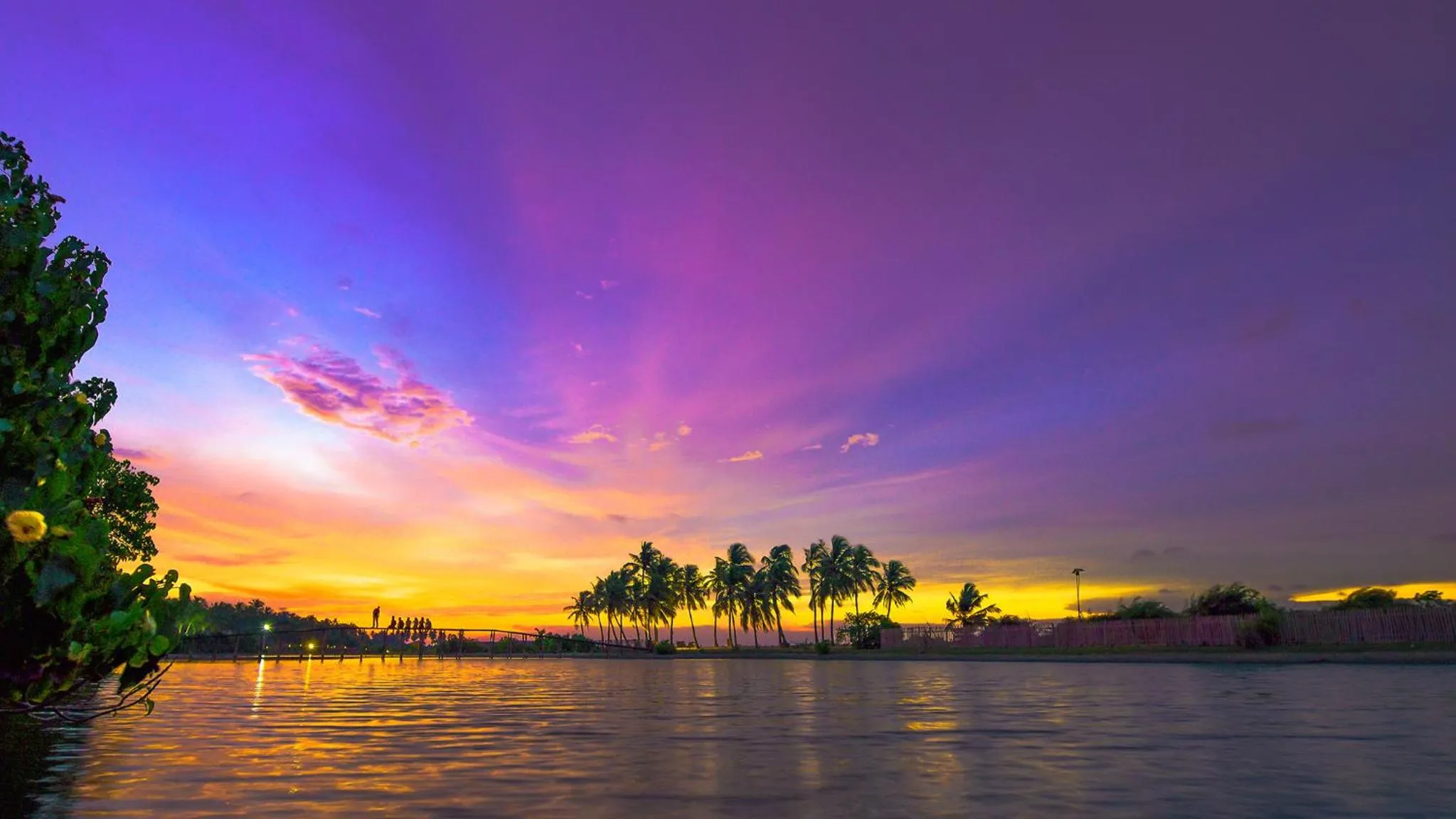 Sunset in Kitesurfing Lanka