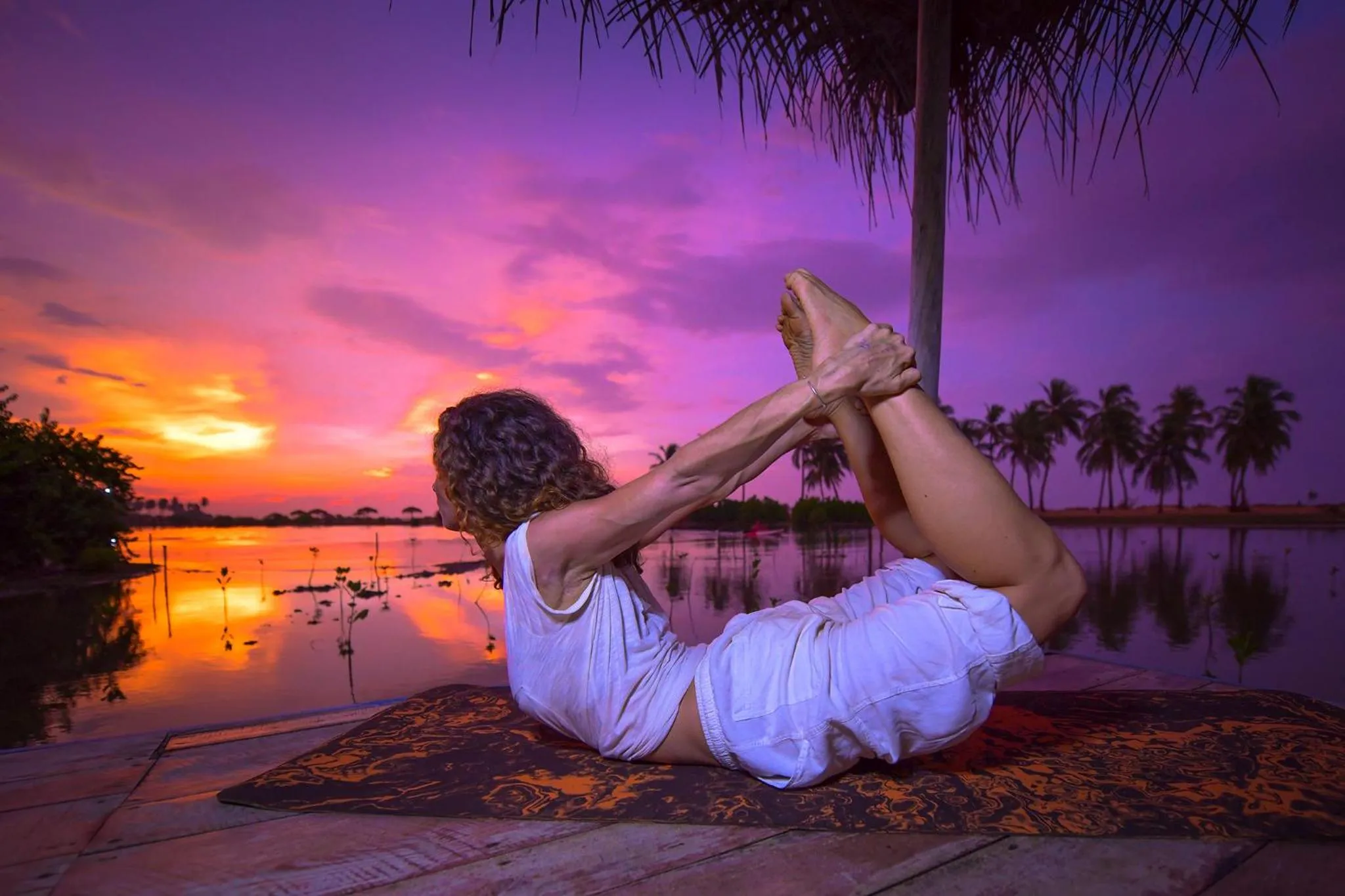 Sunset in Kitesurfing Lanka