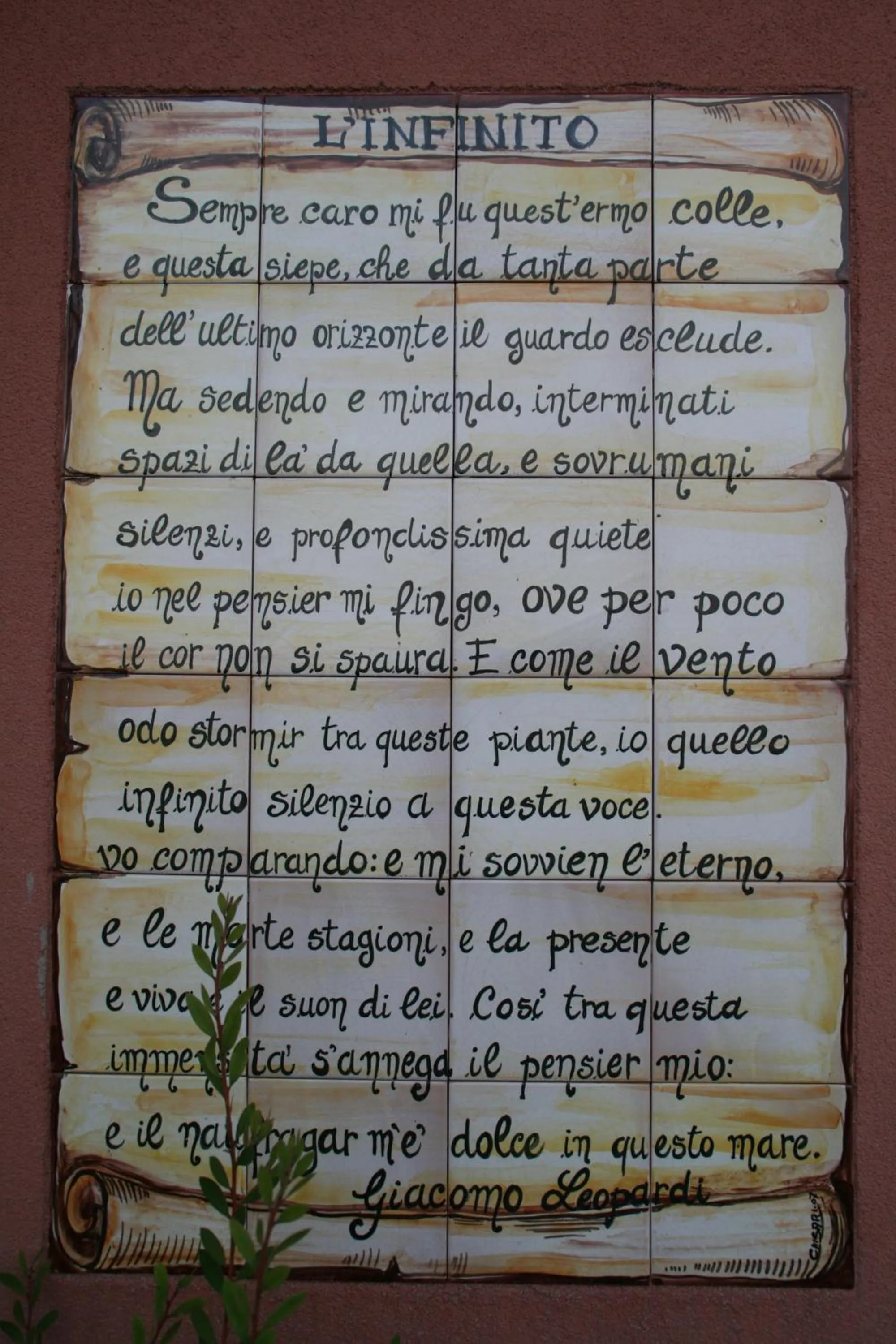 Decorative detail in L'Infinito Agriturismo - Rooms & Breakfast