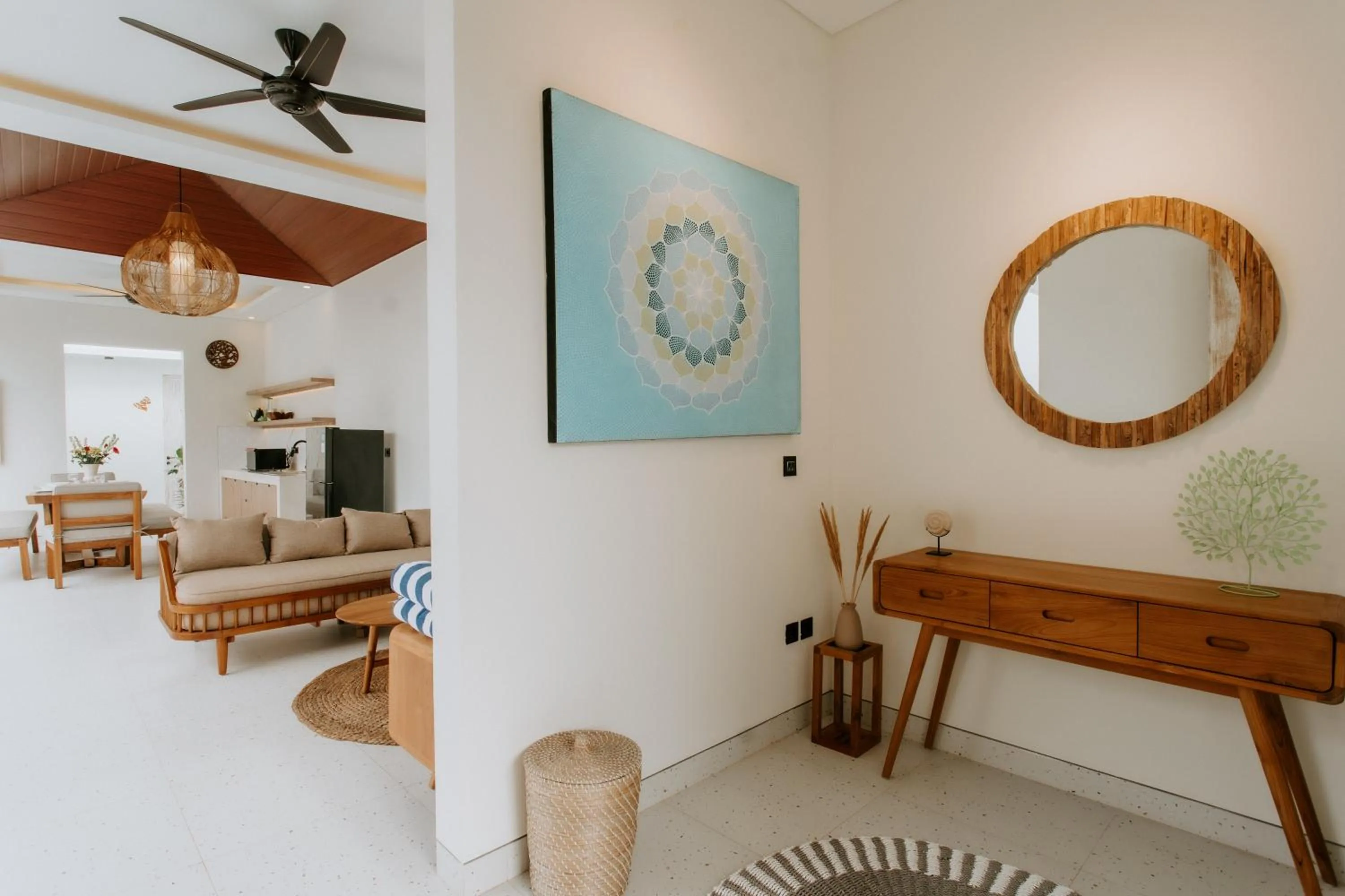 Seating area in The Pahala Villas