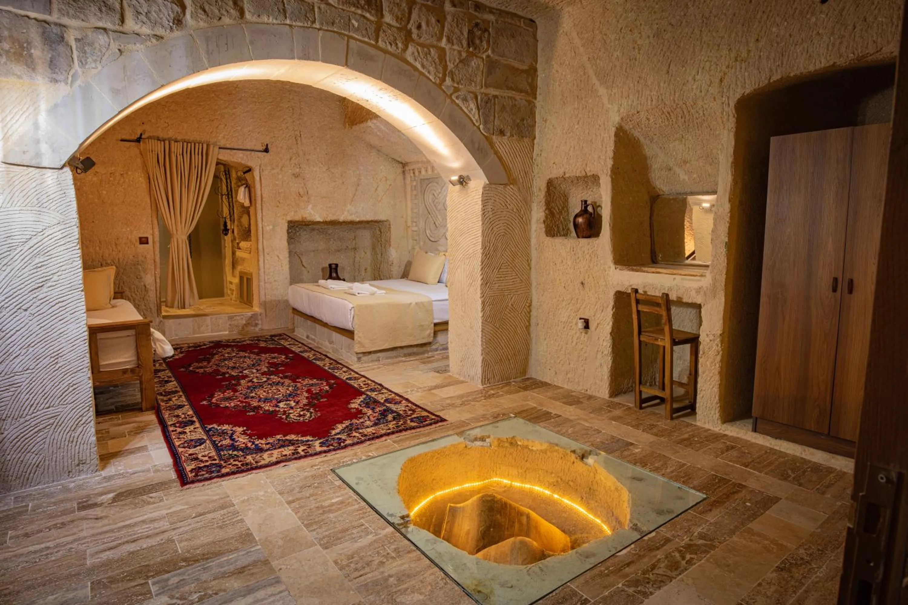 Bed in Sur Cave Hotel