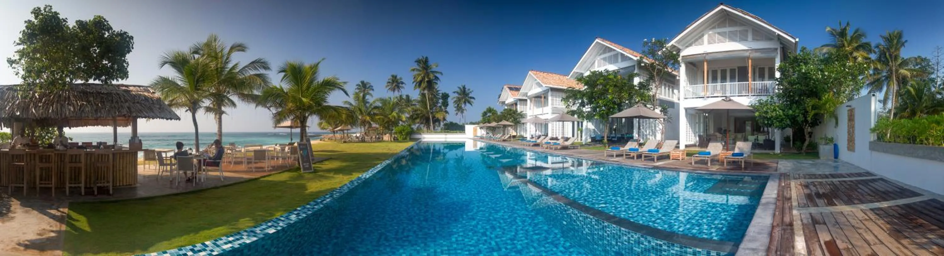 Property building in Sri Sharavi Beach Villas & Spa - with 43 metre saltwater infinity pool