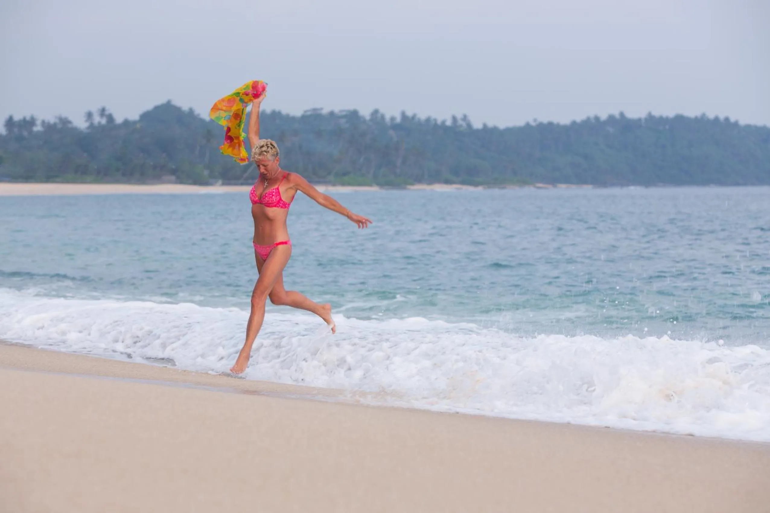 People in Sri Sharavi Beach Villas & Spa - with 43 metre saltwater infinity pool