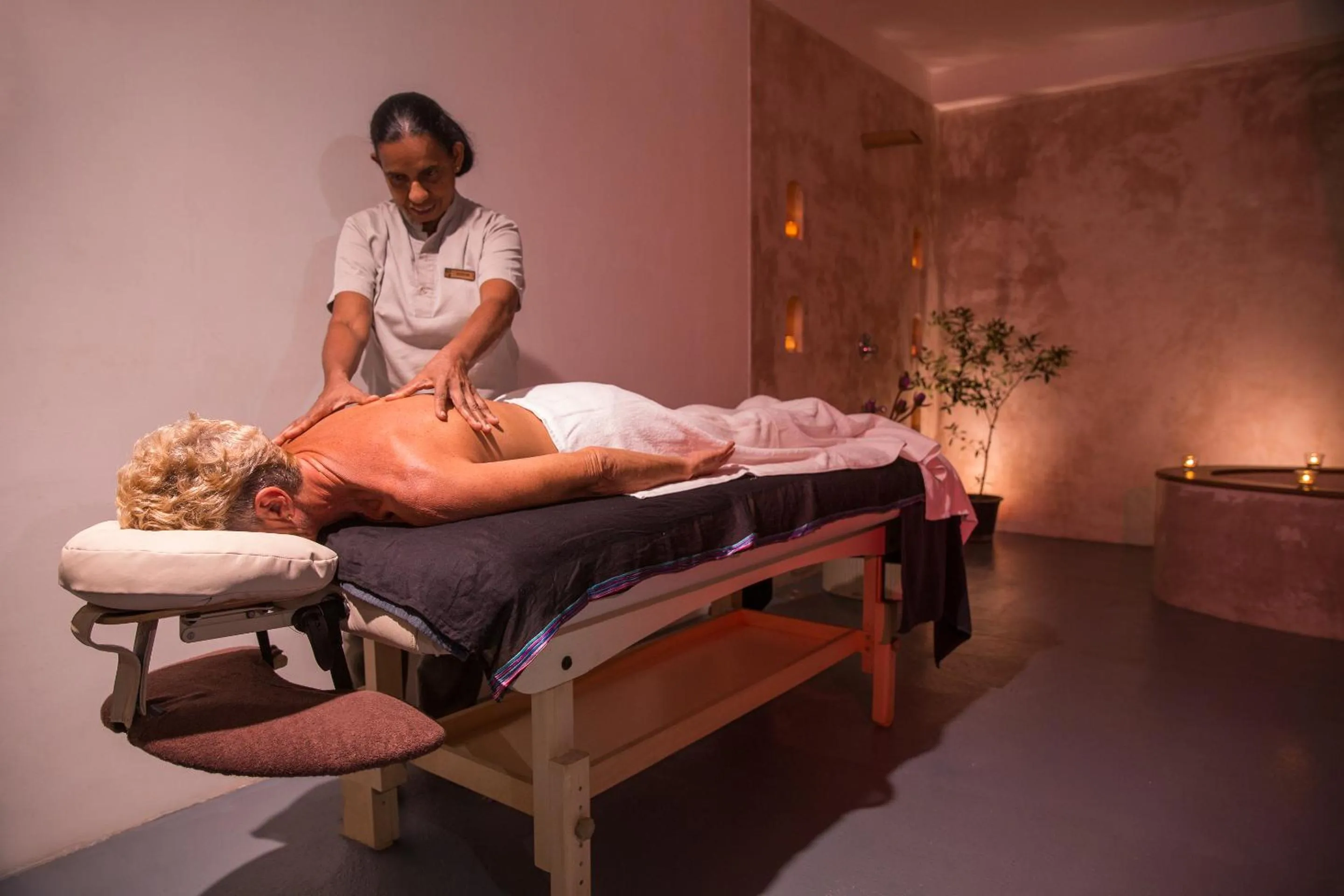 Staff in Sri Sharavi Beach Villas & Spa - with 43 metre saltwater infinity pool