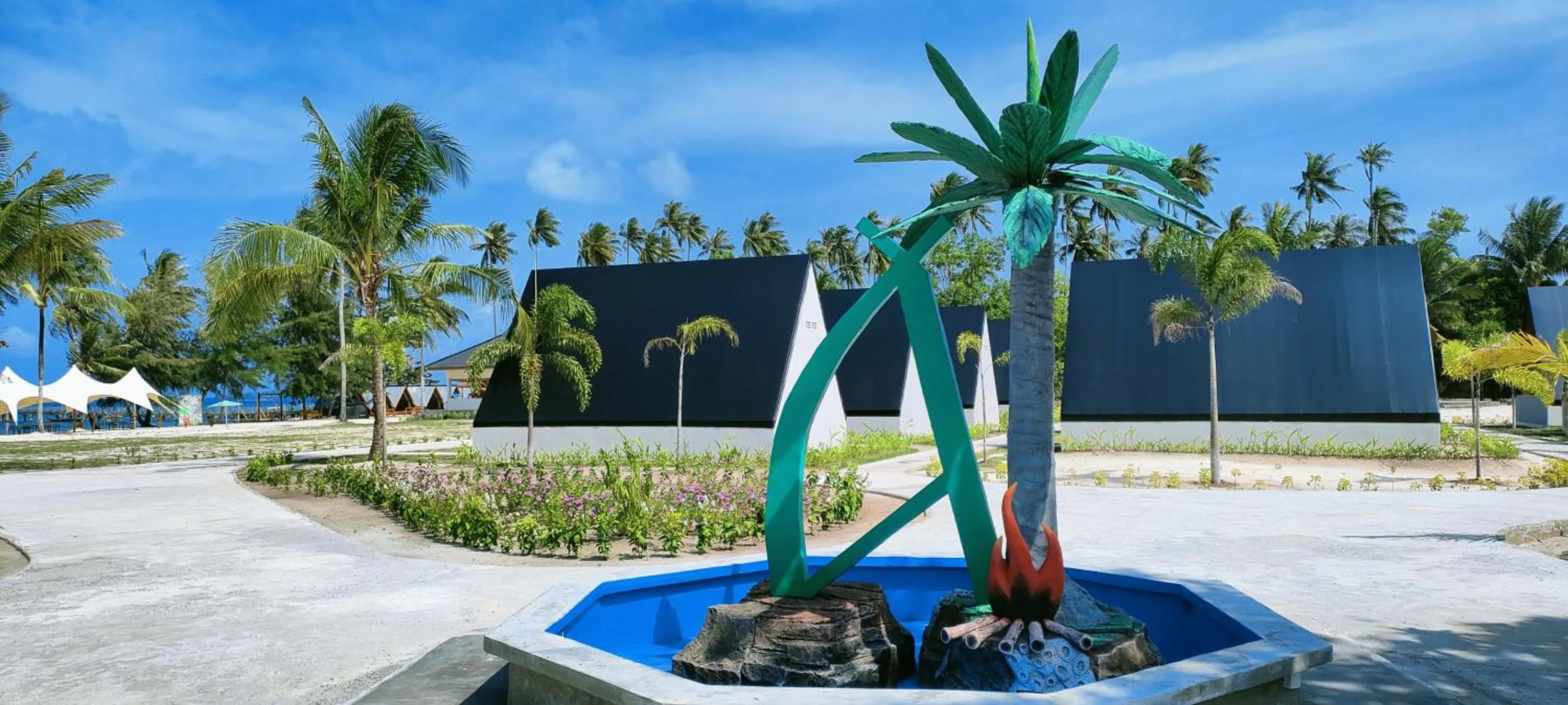 Garden view in Kawaland glamping resort