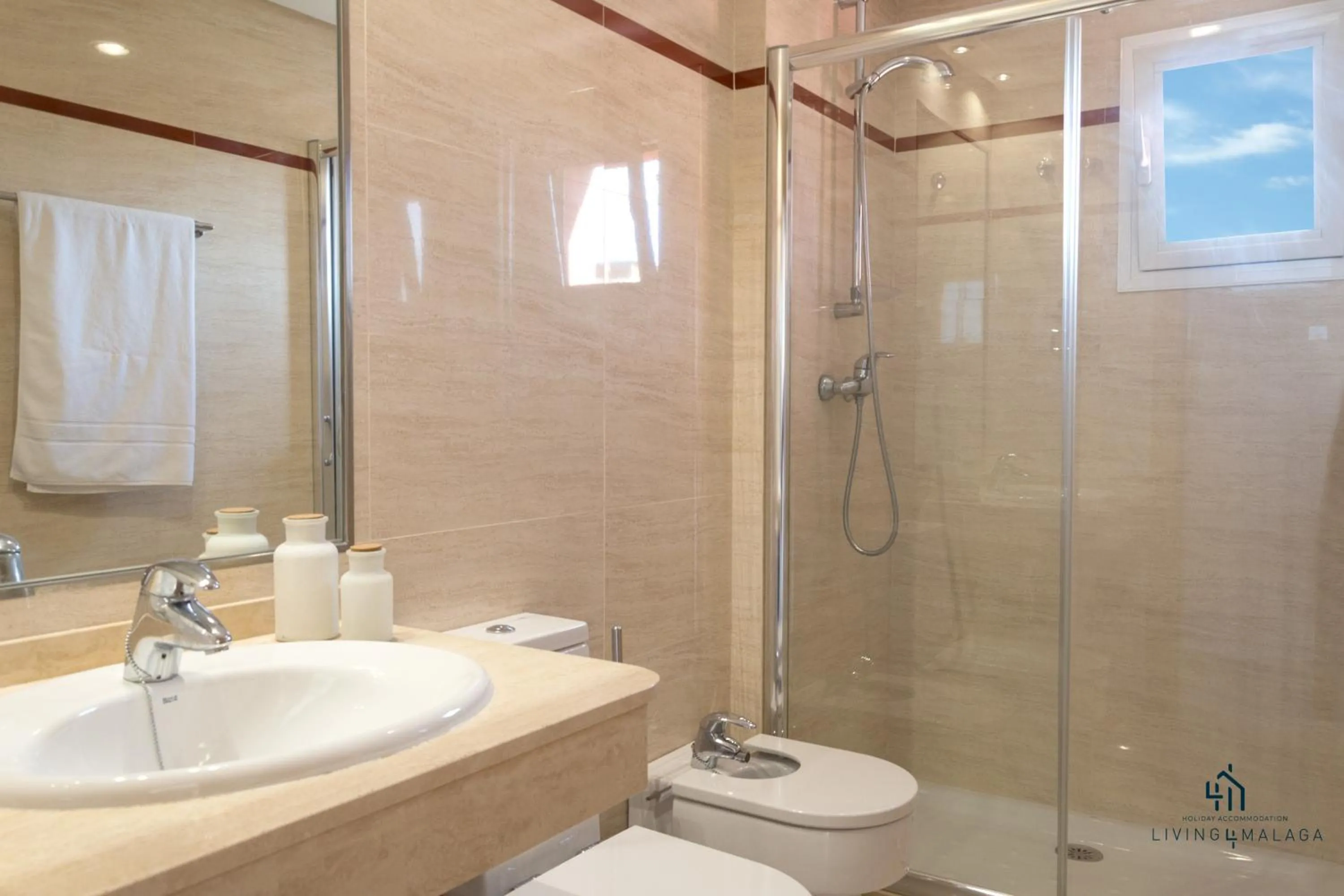 Shower in Living4malaga Blue Bay
