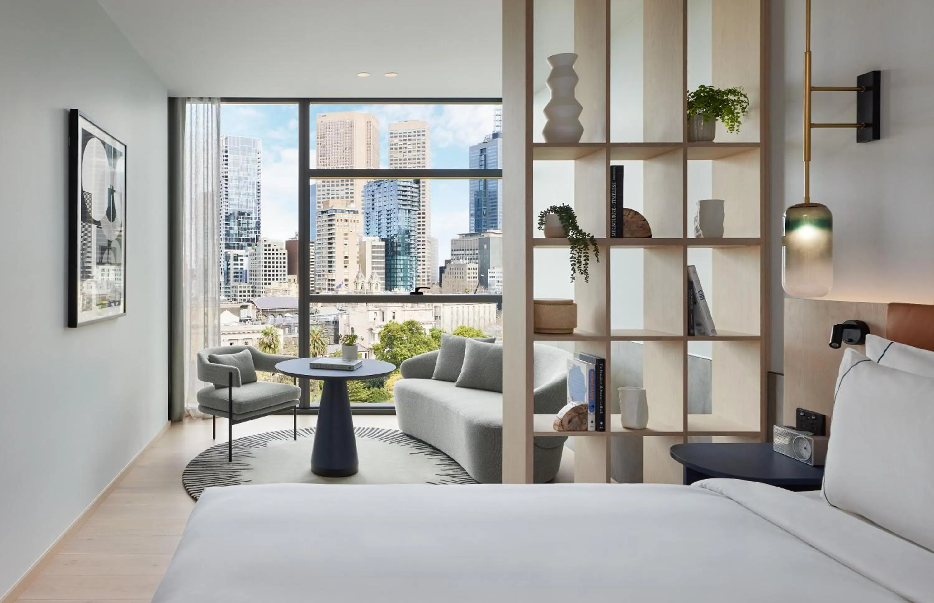 Seating area, Bed in Lanson Place Parliament Gardens