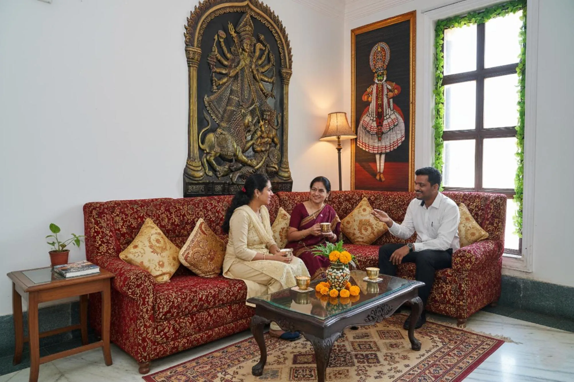 Seating area in FabHotel Prime Indeedcare Resort - 500m from Bakkhali Sea Beach