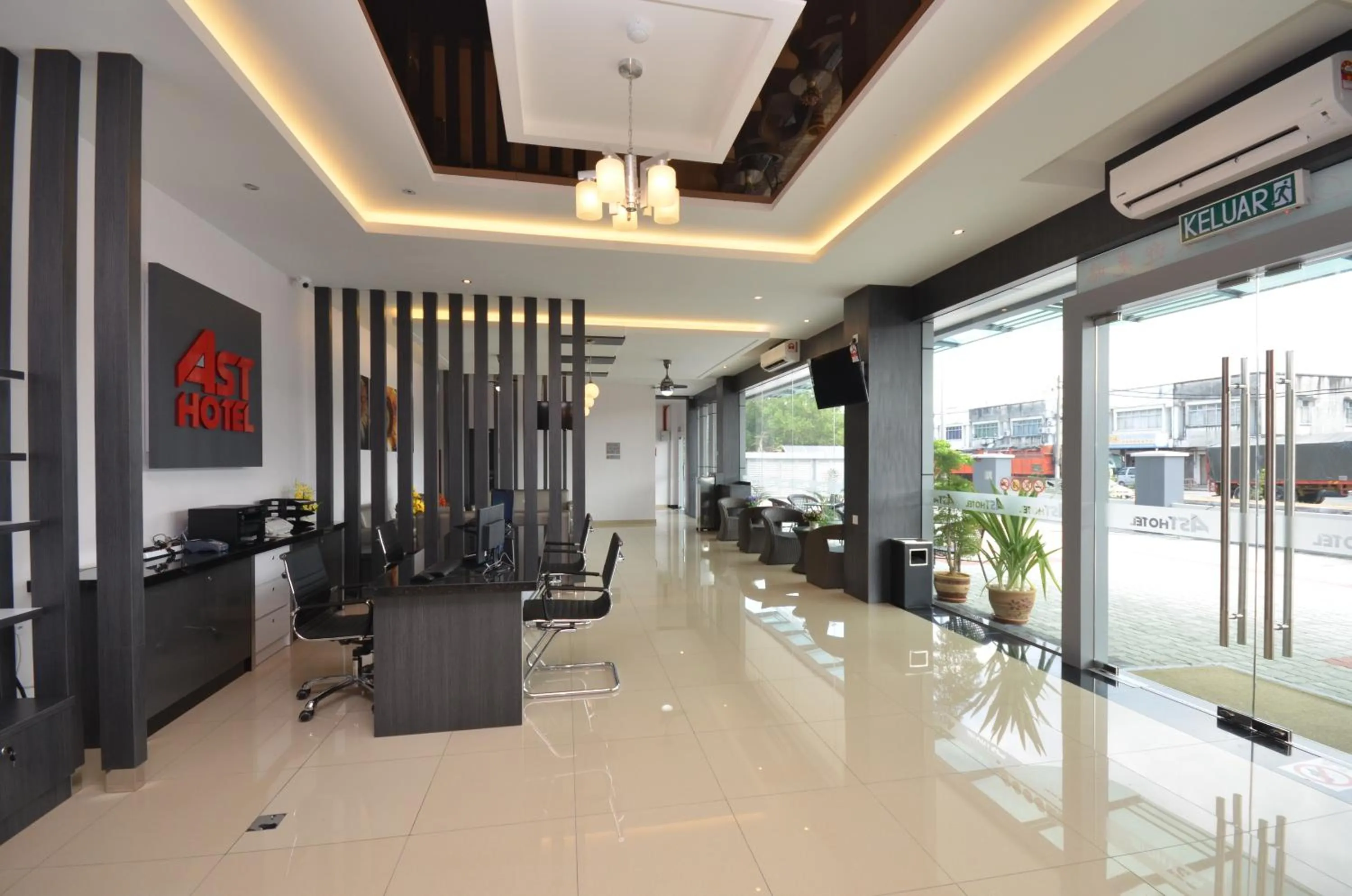 Lobby or reception in AST Hotel