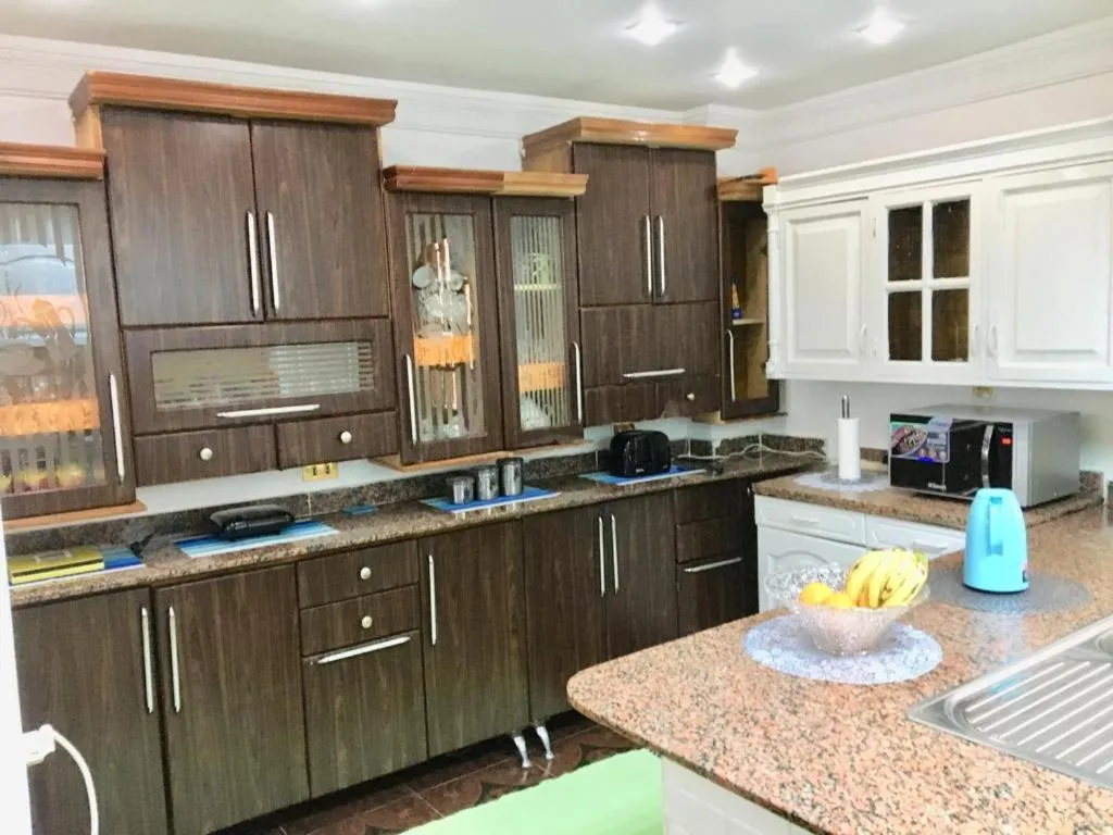 kitchen in One bedroom apartment city views local to Airport