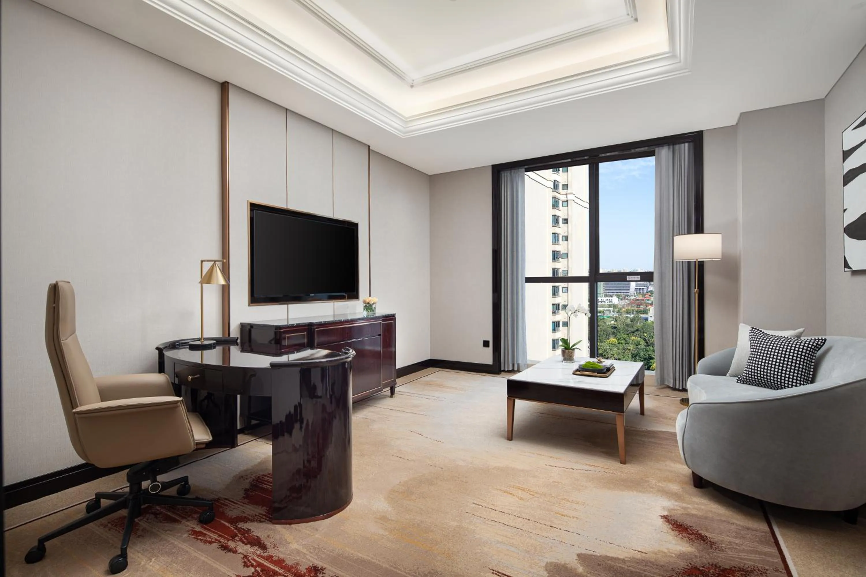 Living room in Crowne Plaza Chengdu Tianfu New Area by IHG