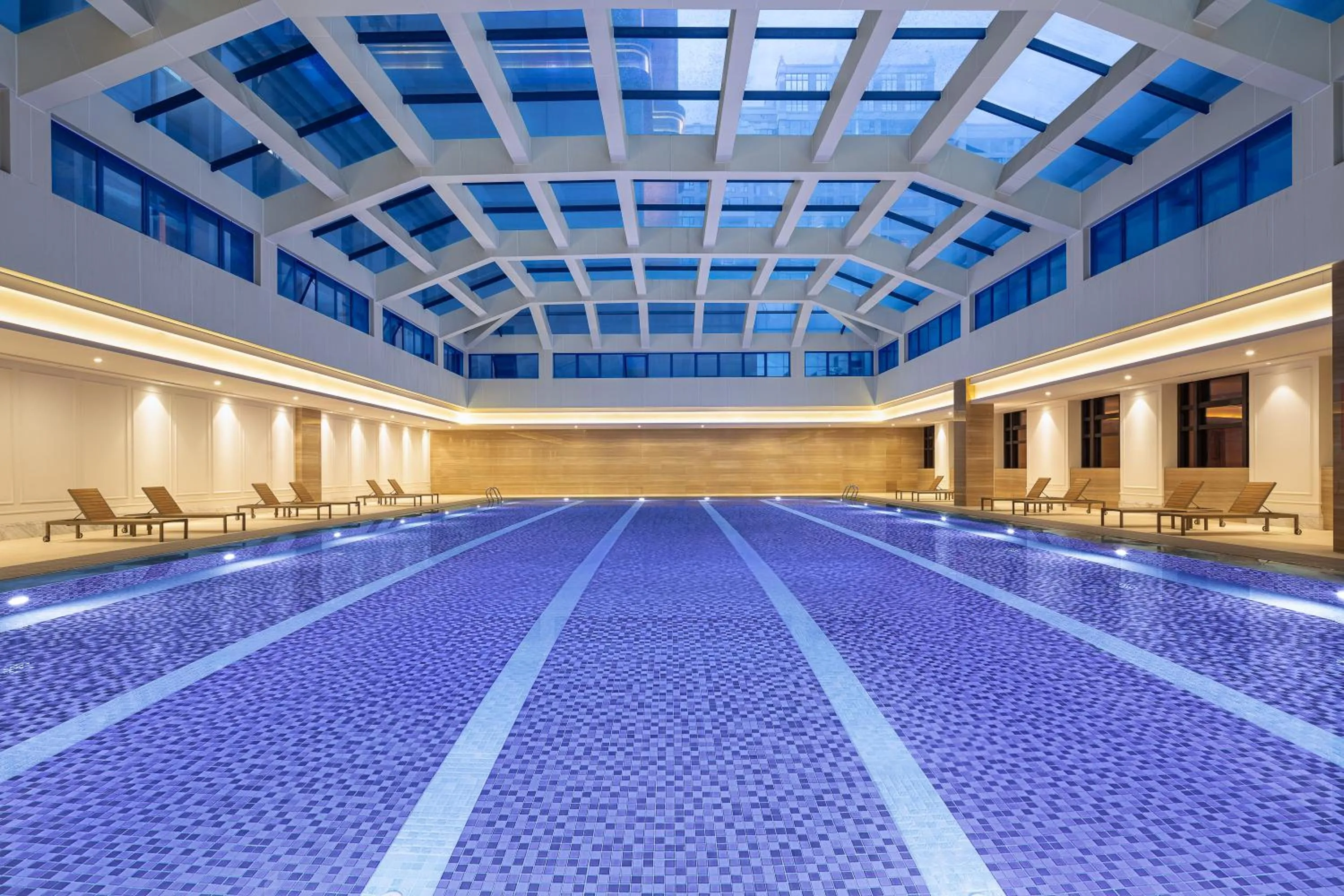 Swimming pool in Crowne Plaza Chengdu Tianfu New Area by IHG