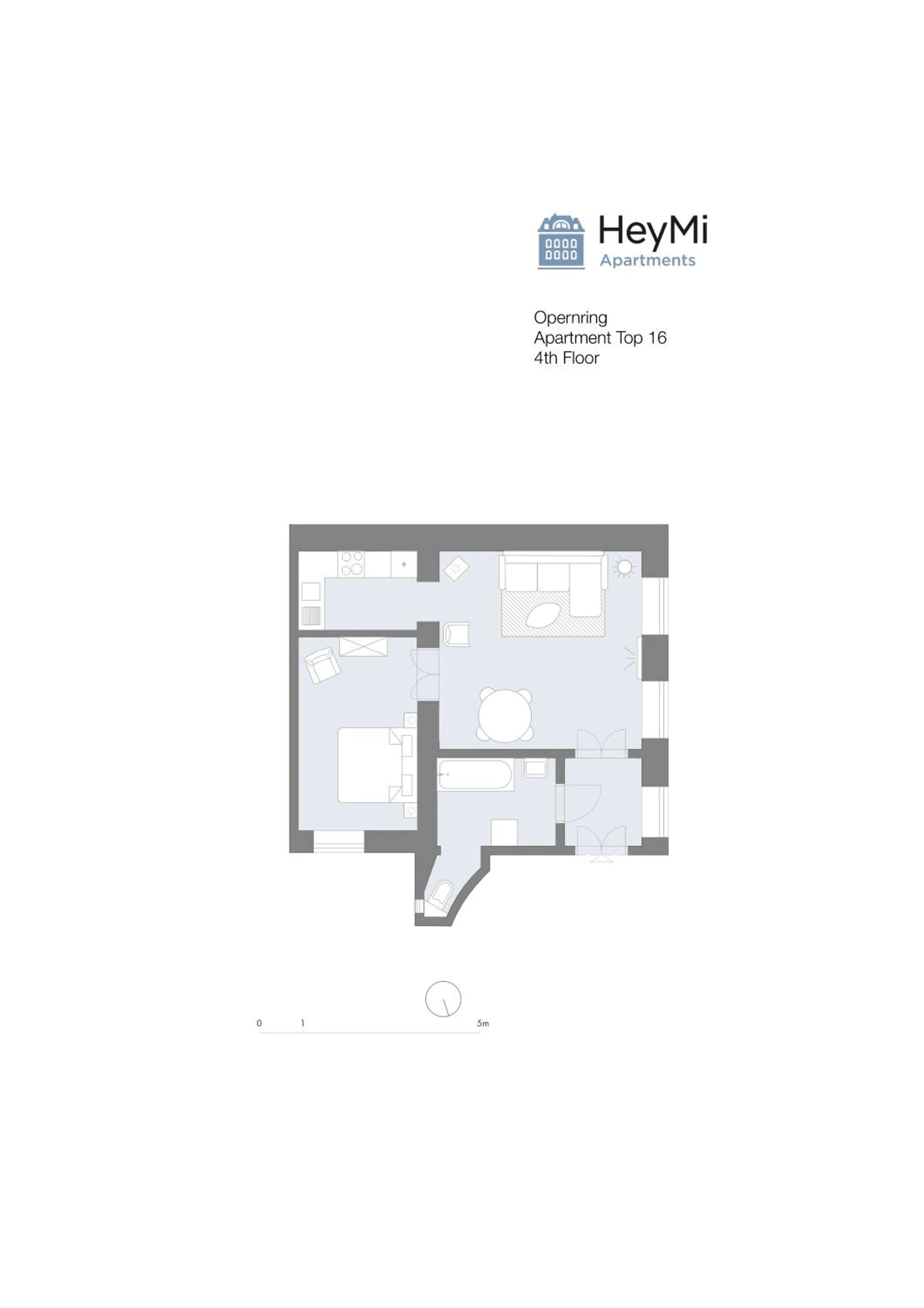 Floor plan in HeyMi Apartments Oper