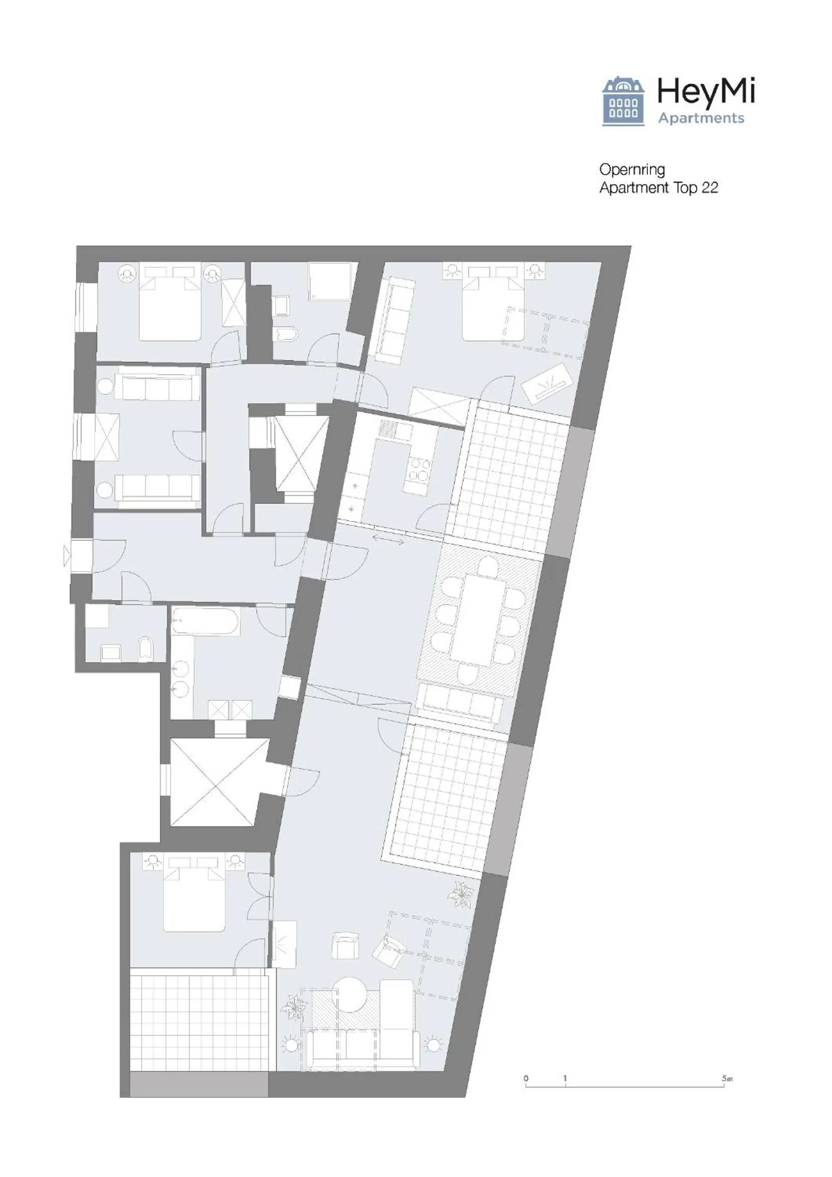 Floor plan in HeyMi Apartments Oper