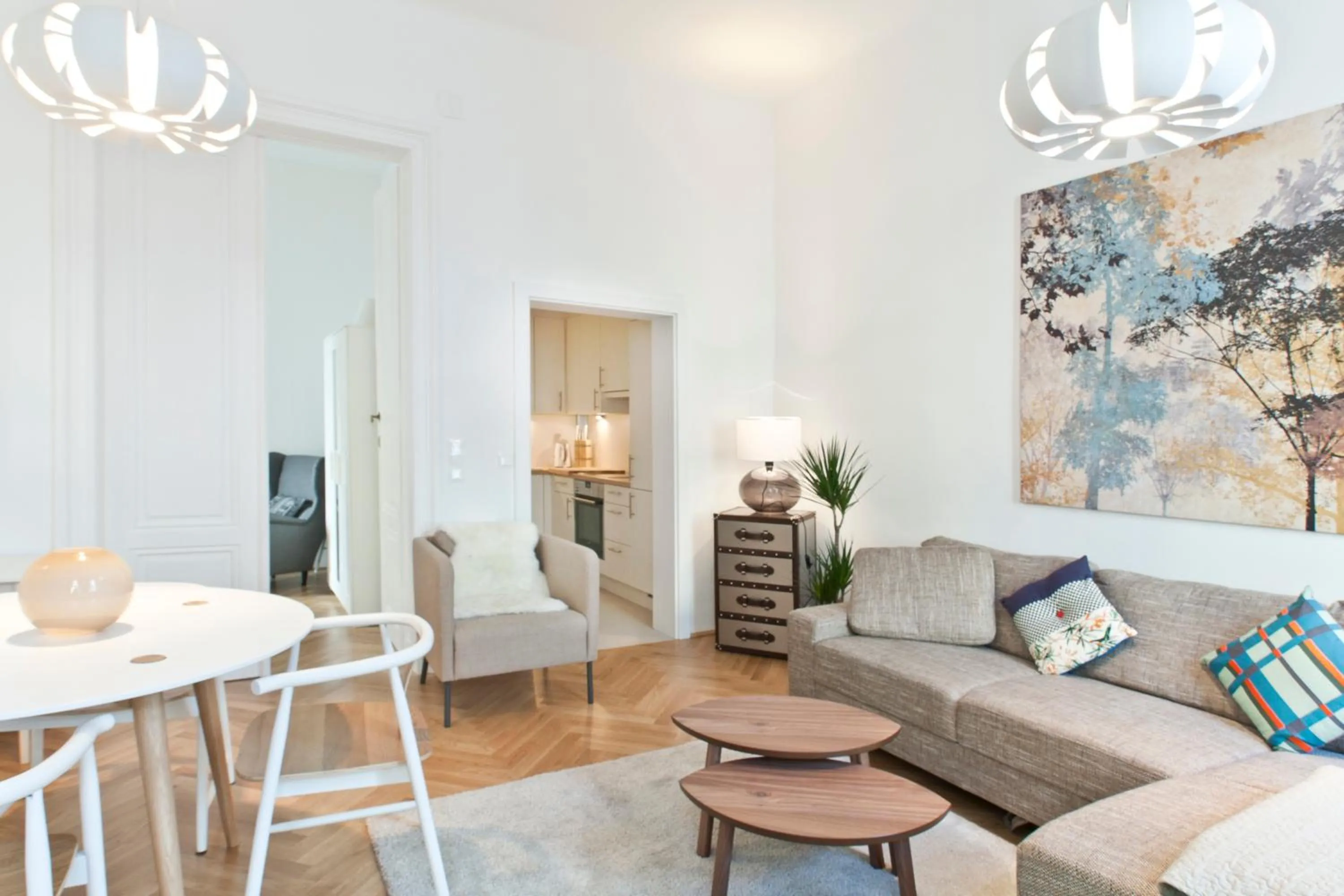 Seating area in HeyMi Apartments Oper