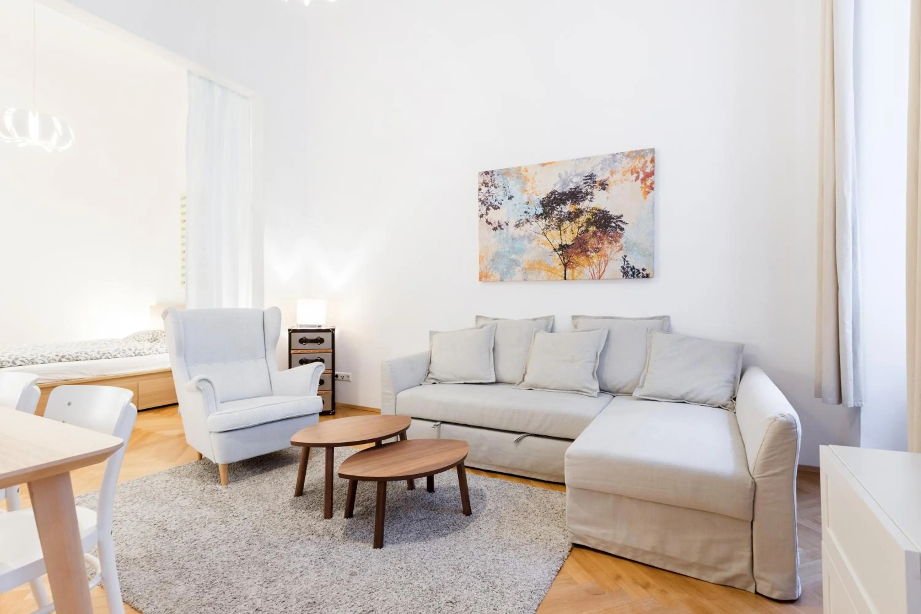 Seating area in HeyMi Apartments Oper