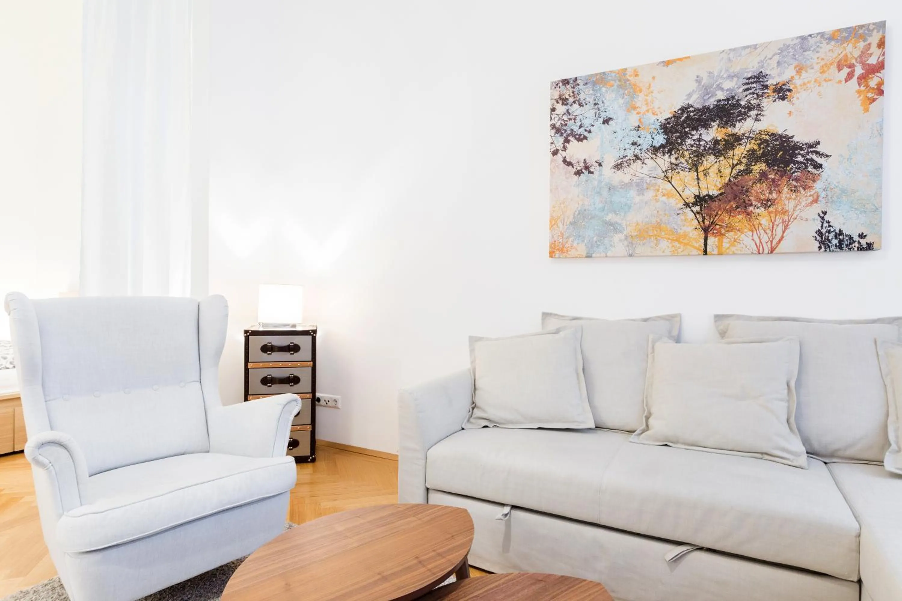 Seating area in HeyMi Apartments Oper