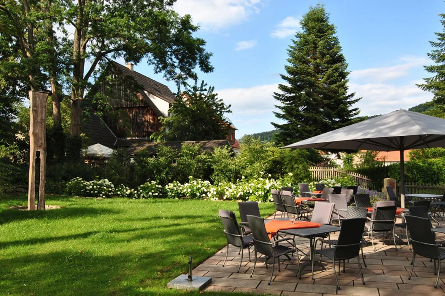 Balcony/Terrace in Poststation Zum Alten Forstamt