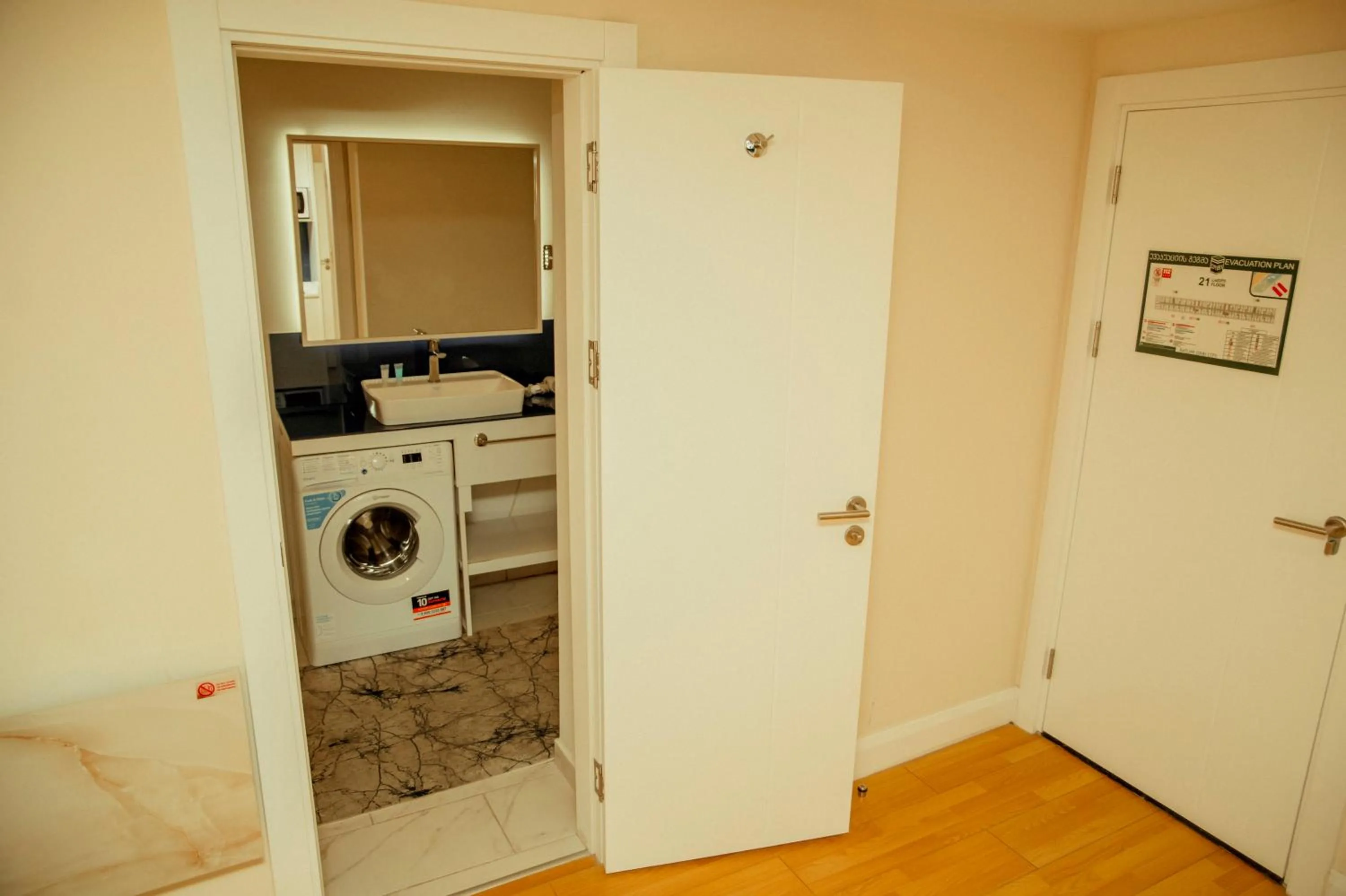 Kitchen or kitchenette in Orbi City Hotel