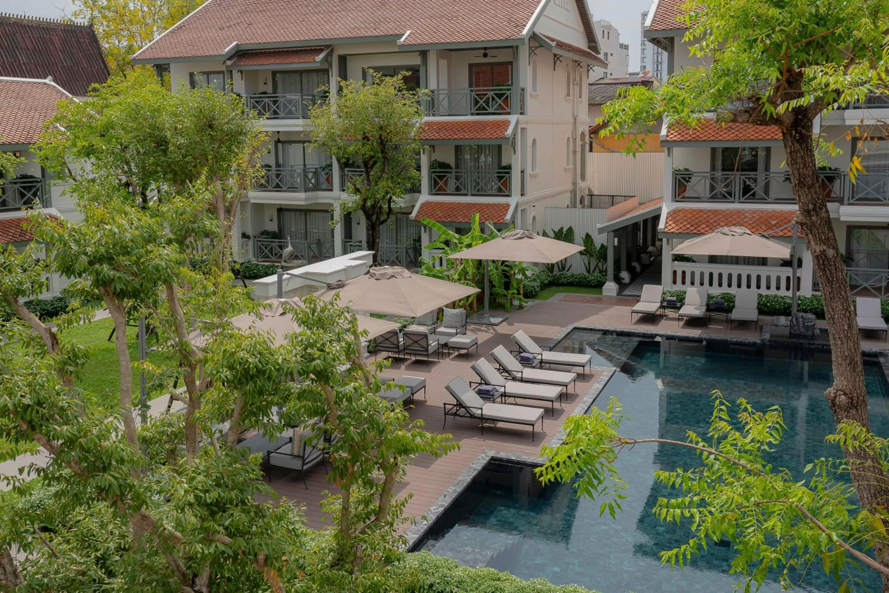 Bird's eye view in Souphattra Heritage Vientiane