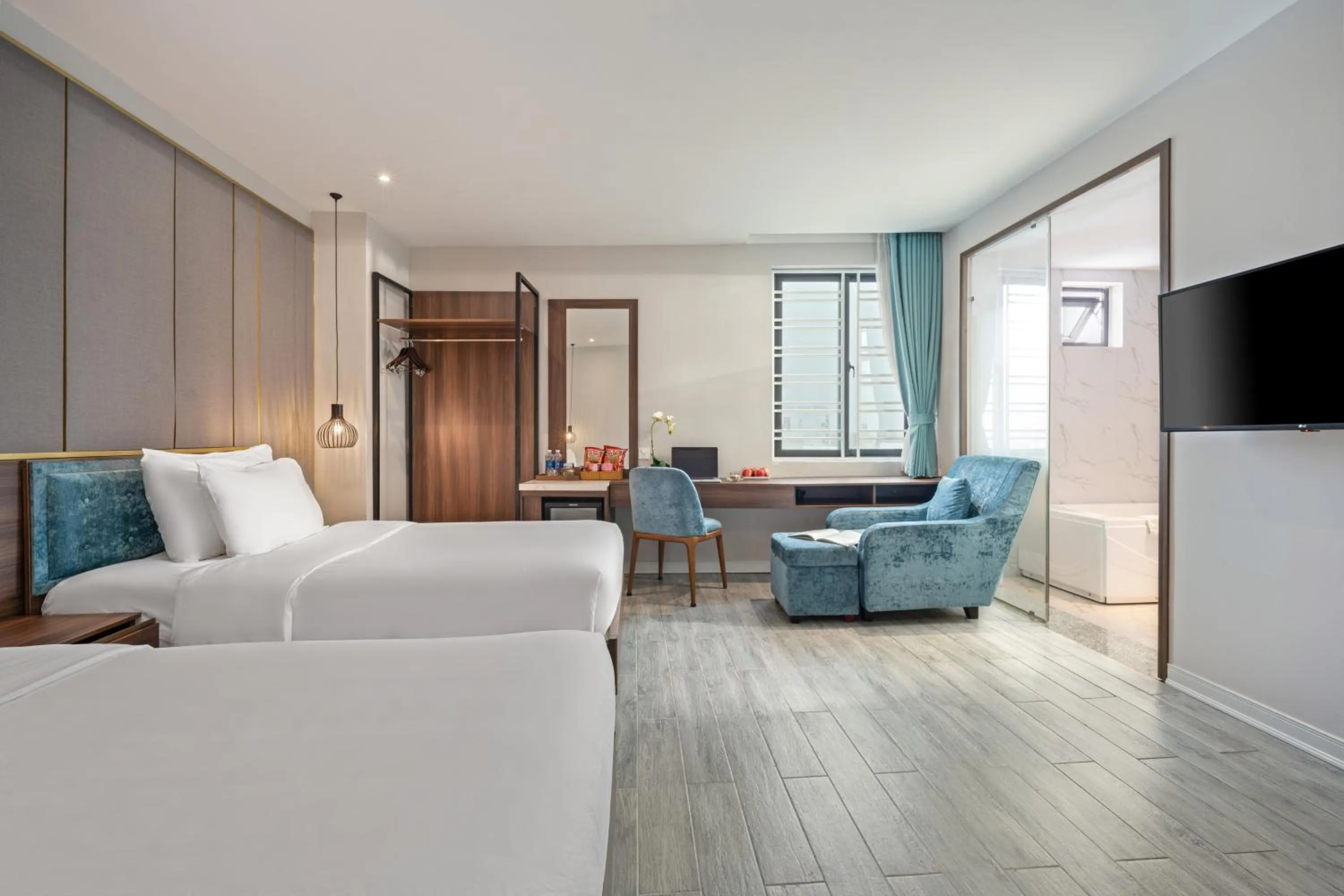 Bed in Lupin Boutique Hotel Danang