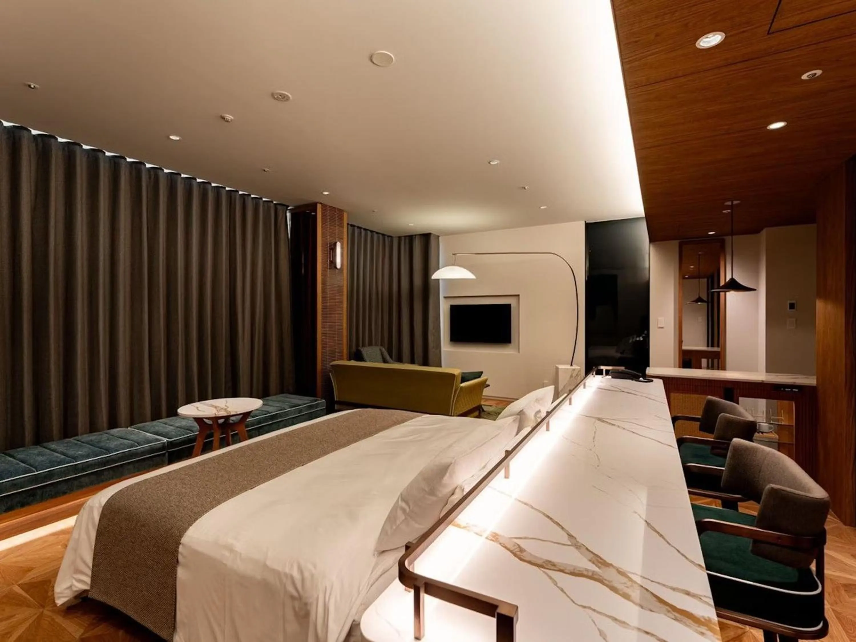 Photo of the whole room, Bed in GREENITY IWATA