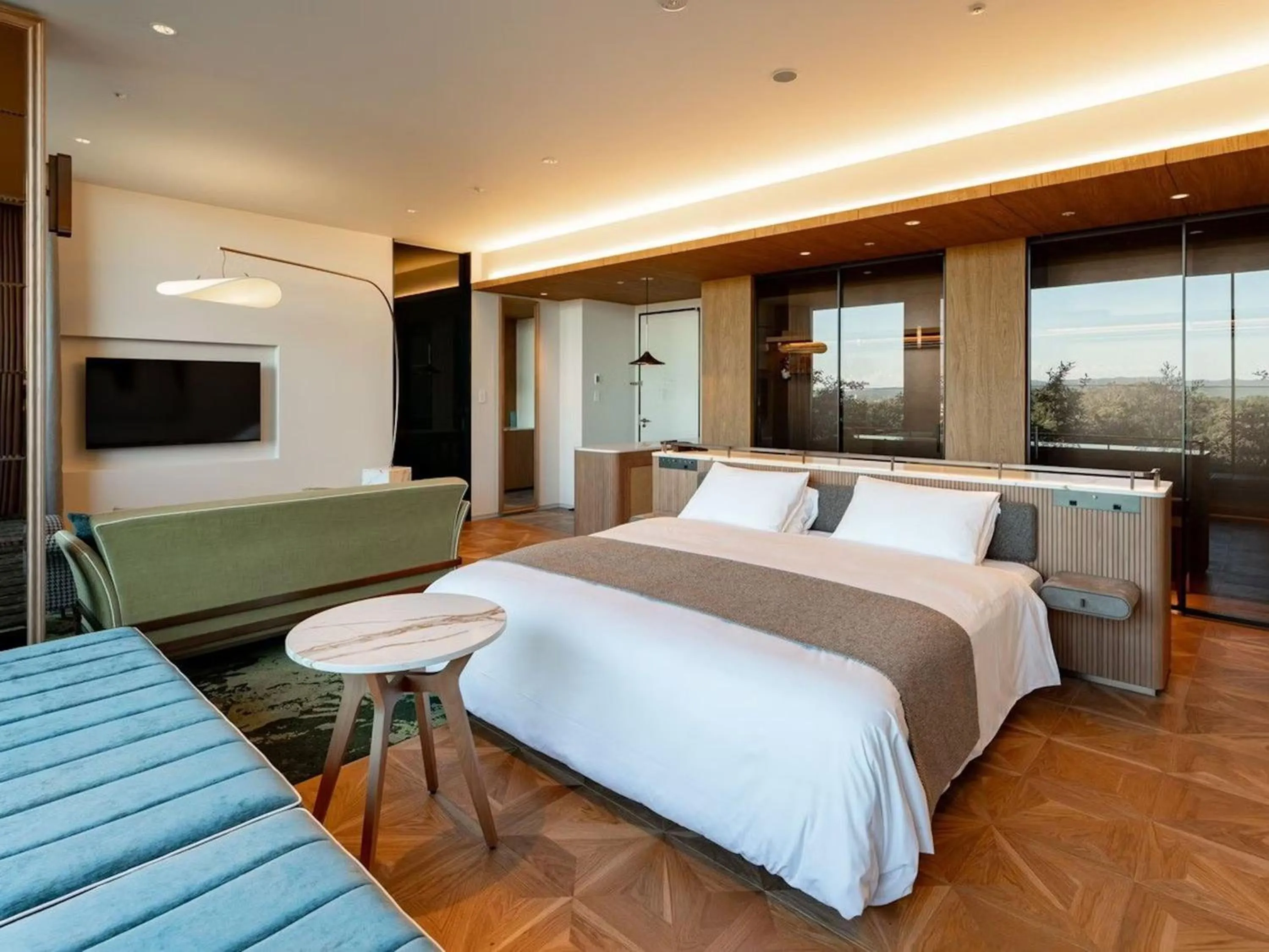 Photo of the whole room, Bed in GREENITY IWATA