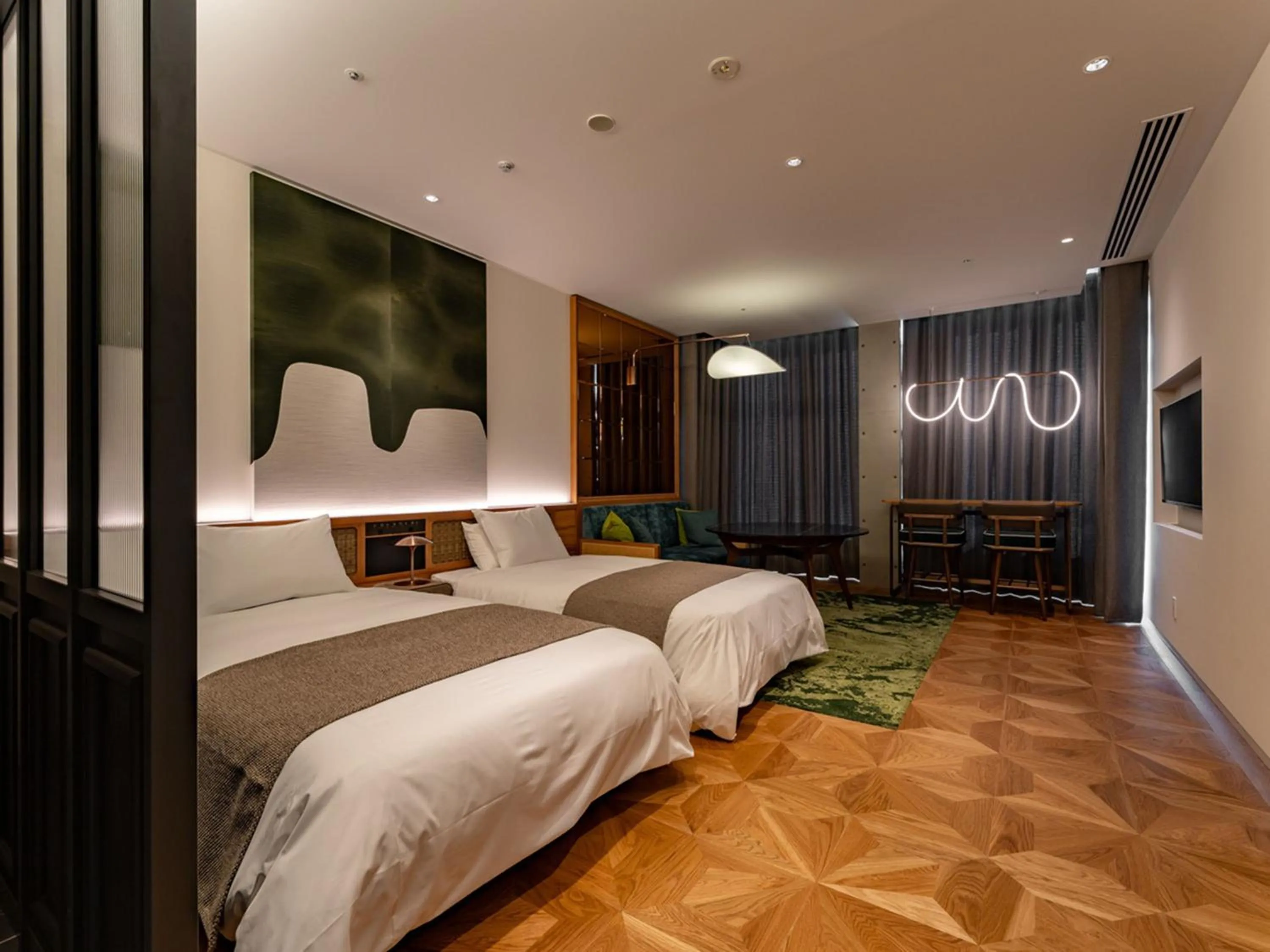 Photo of the whole room, Bed in GREENITY IWATA