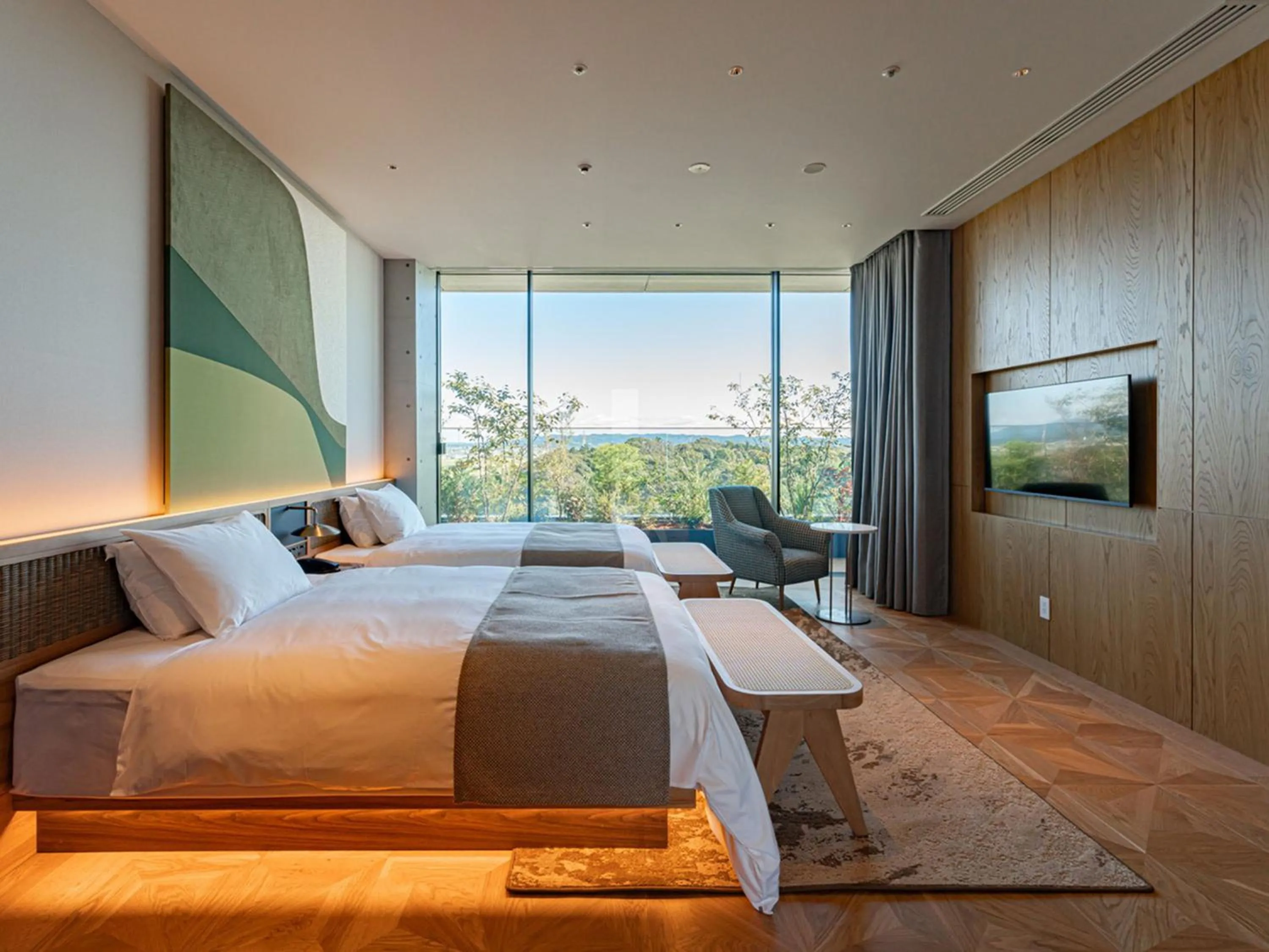 Photo of the whole room, Bed in GREENITY IWATA